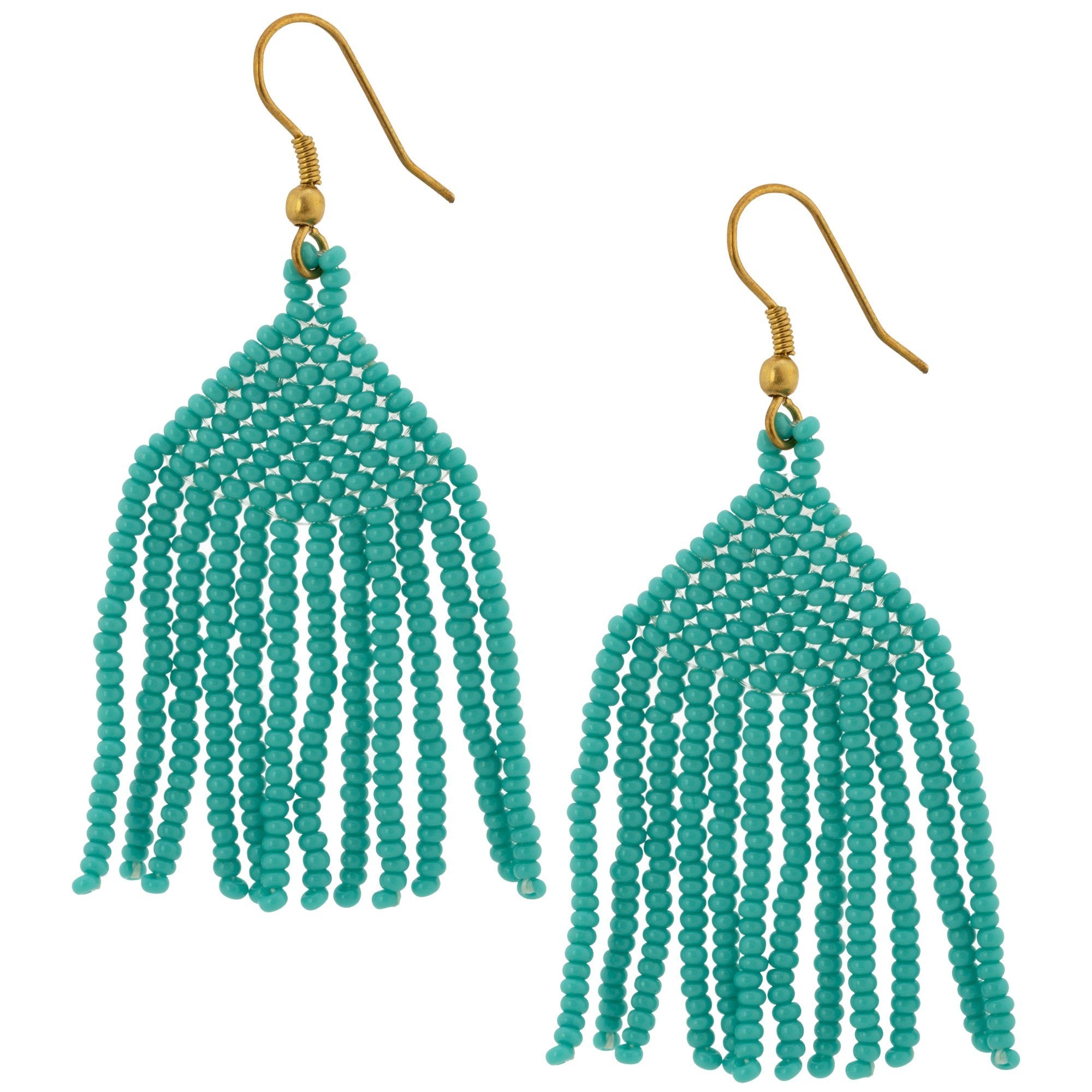 Premium Fringe Beaded Earrings - Handmade in Kenya