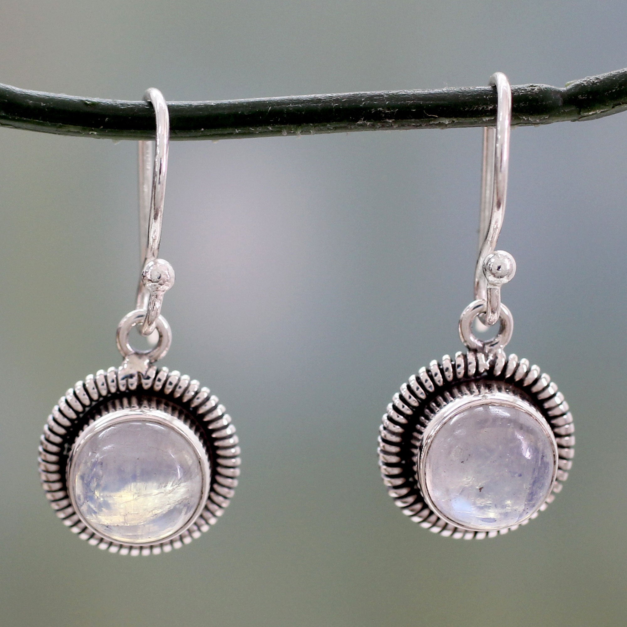 Premium Moon Over India Artisan Crafted Moonstone Earrings – Sterling Silver Women's Jewelry