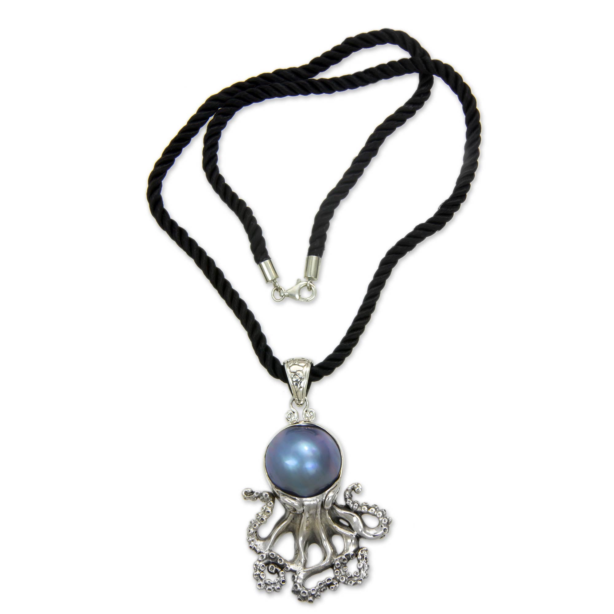 Premium Blue Octopus Pendant Necklace