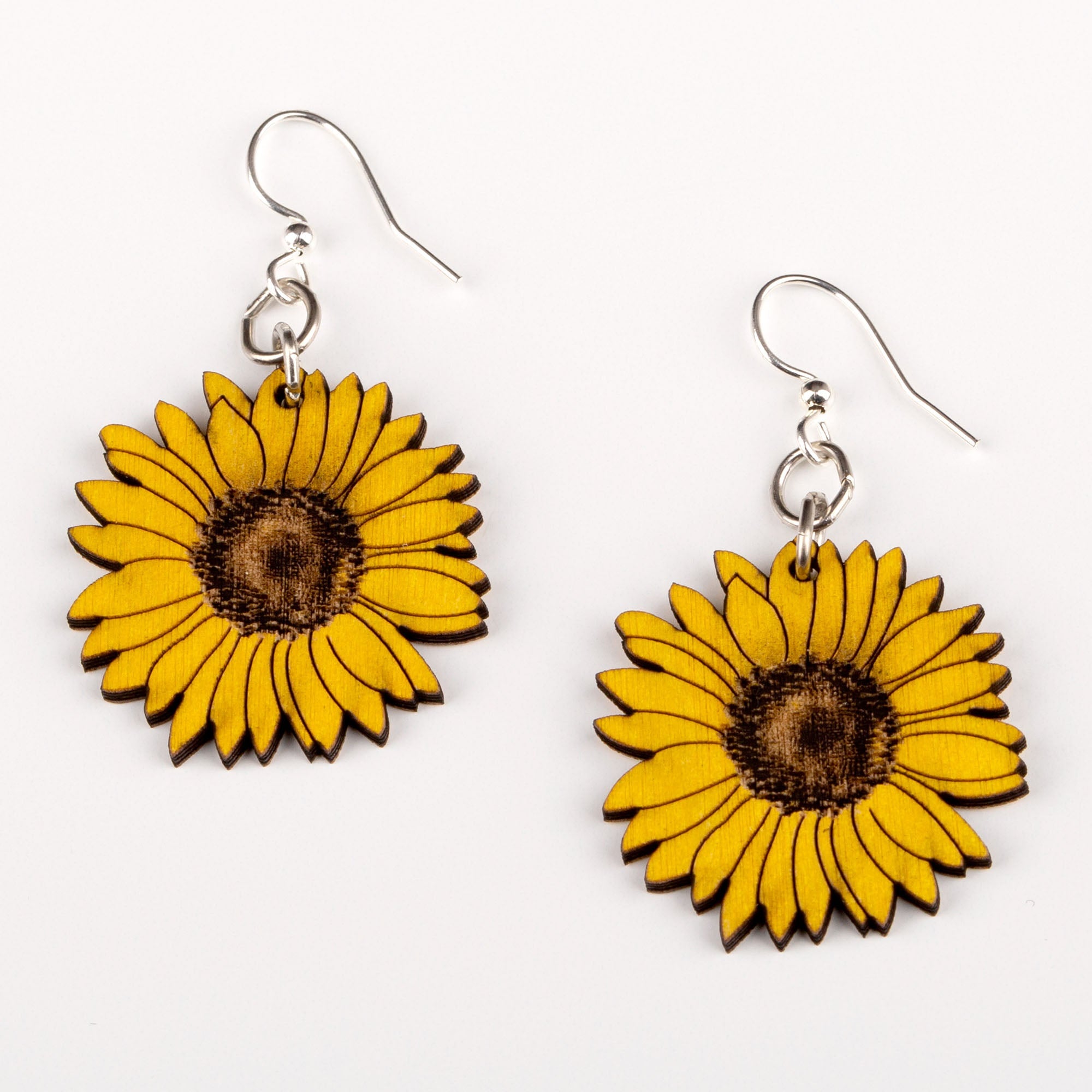 Premium Sunflower Wooden Earrings – Eco-Friendly & Essential Oil Diffuser