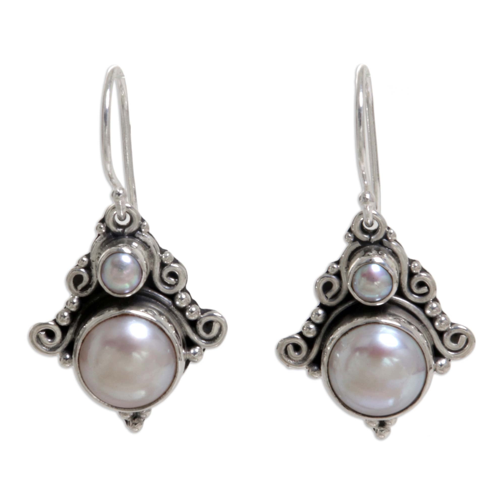 Premium Handmade Sterling Silver Pearl Earrings