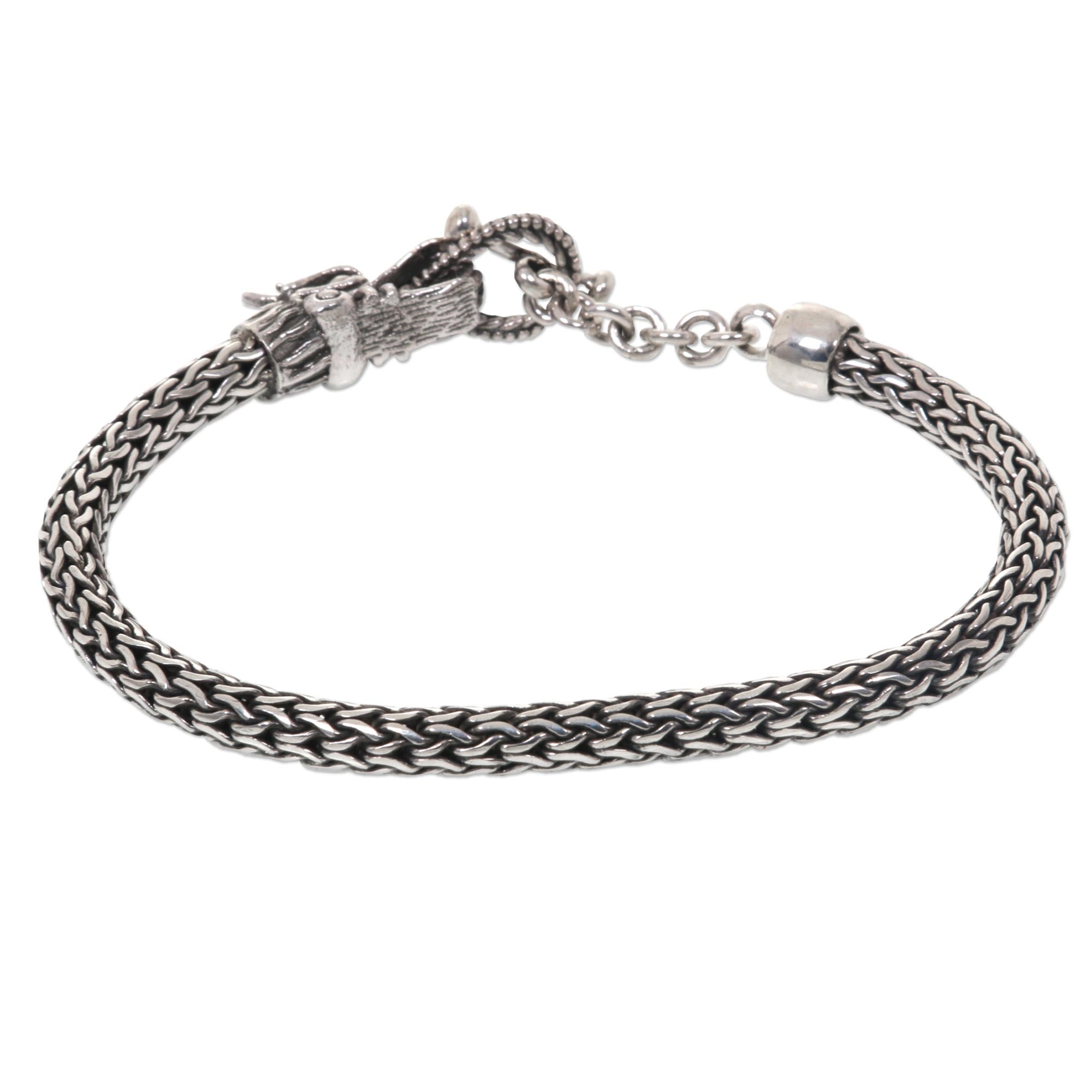 Premium Dragon Tale Sterling Silver Bracelet - Handcrafted Luxury