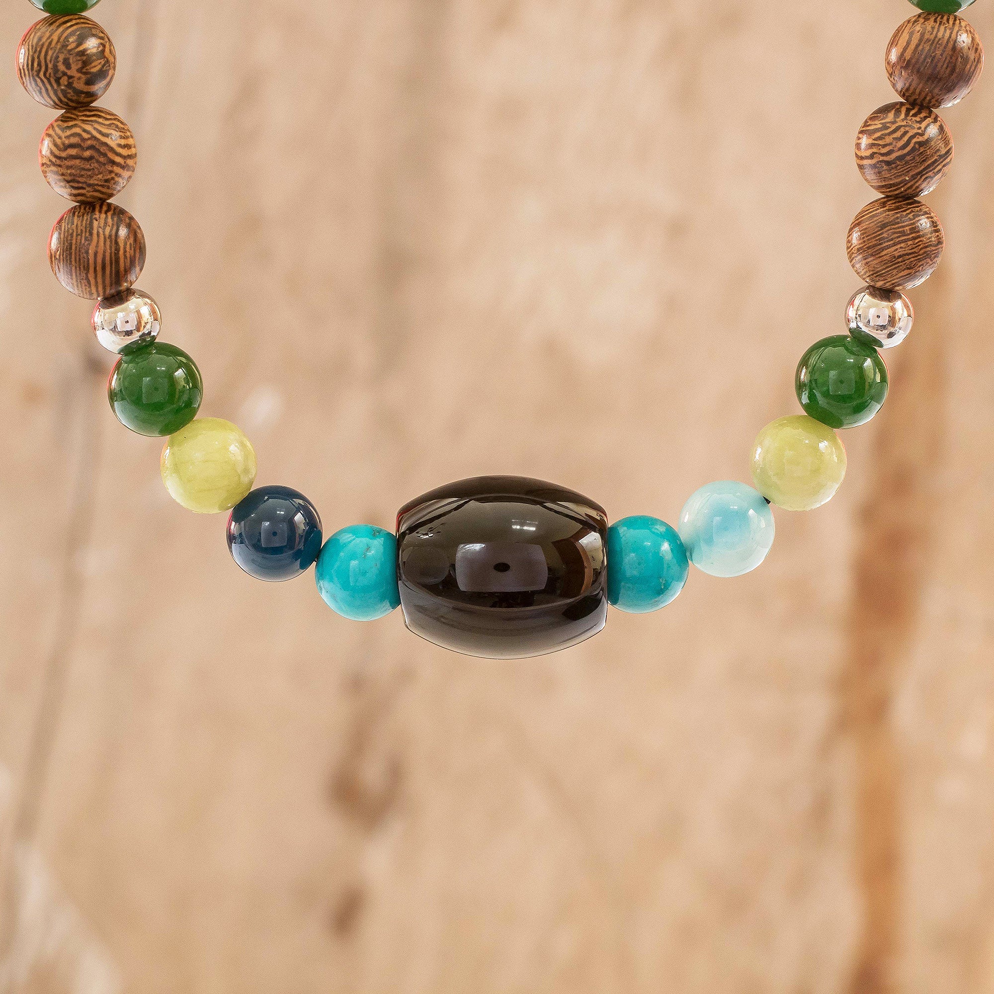 Premium Corcovado Mixed Bead Necklace - Handcrafted in Costa Rica