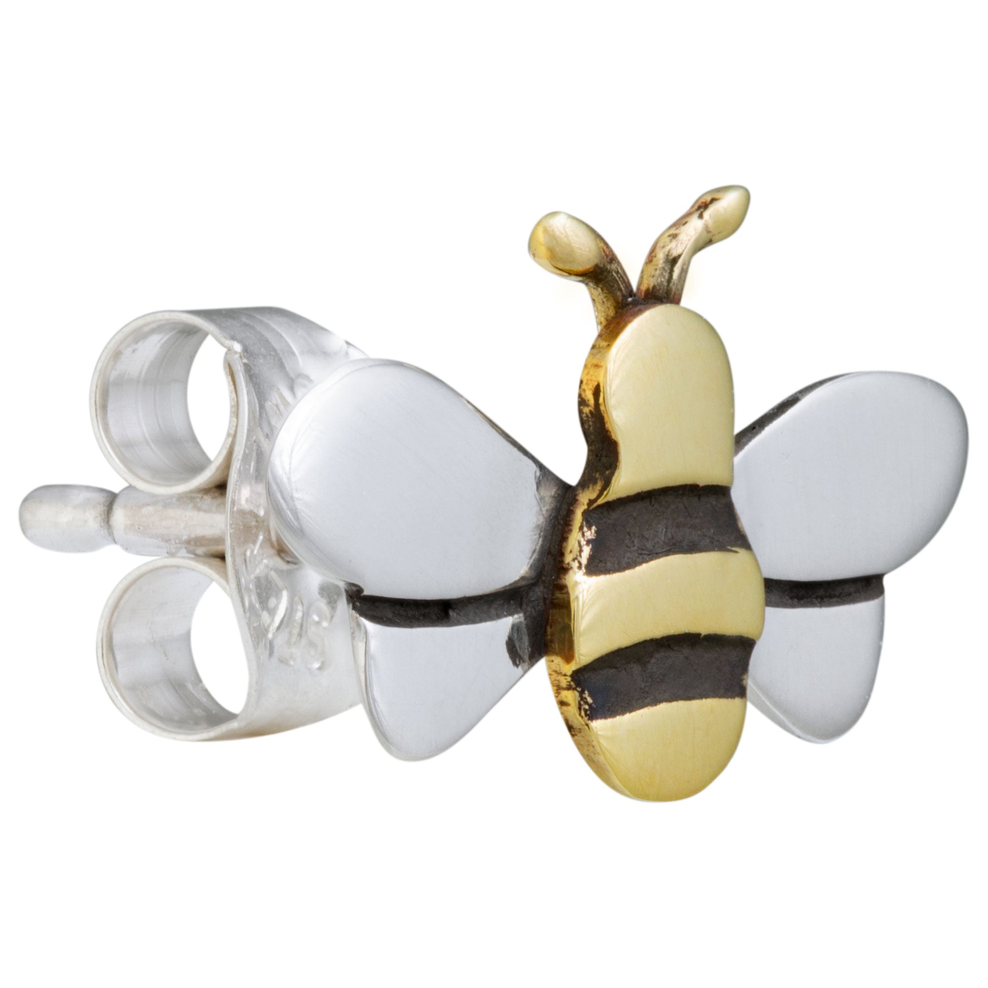 Premium Honey Bee Sterling Silver Post Earrings