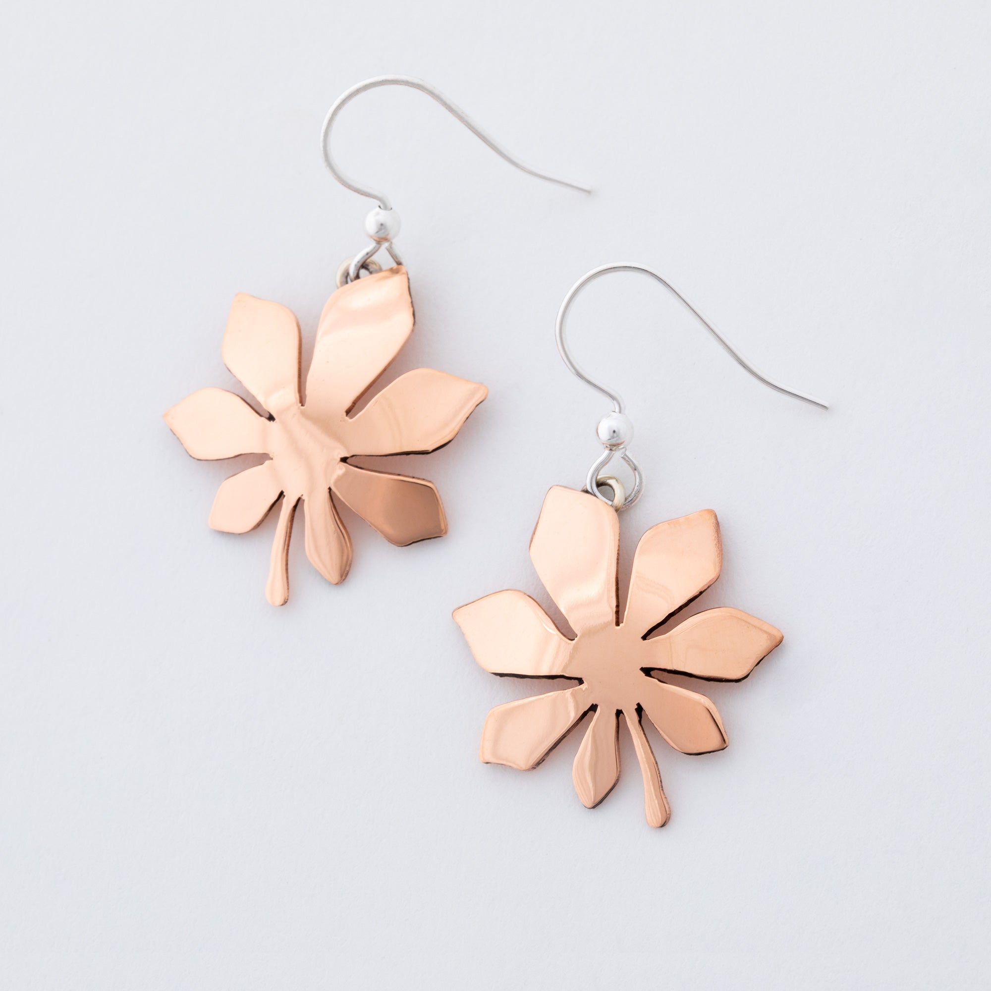 Premium Mixed Metal Falling Leaf Earrings - Ultimate Nature-Inspired Jewelry