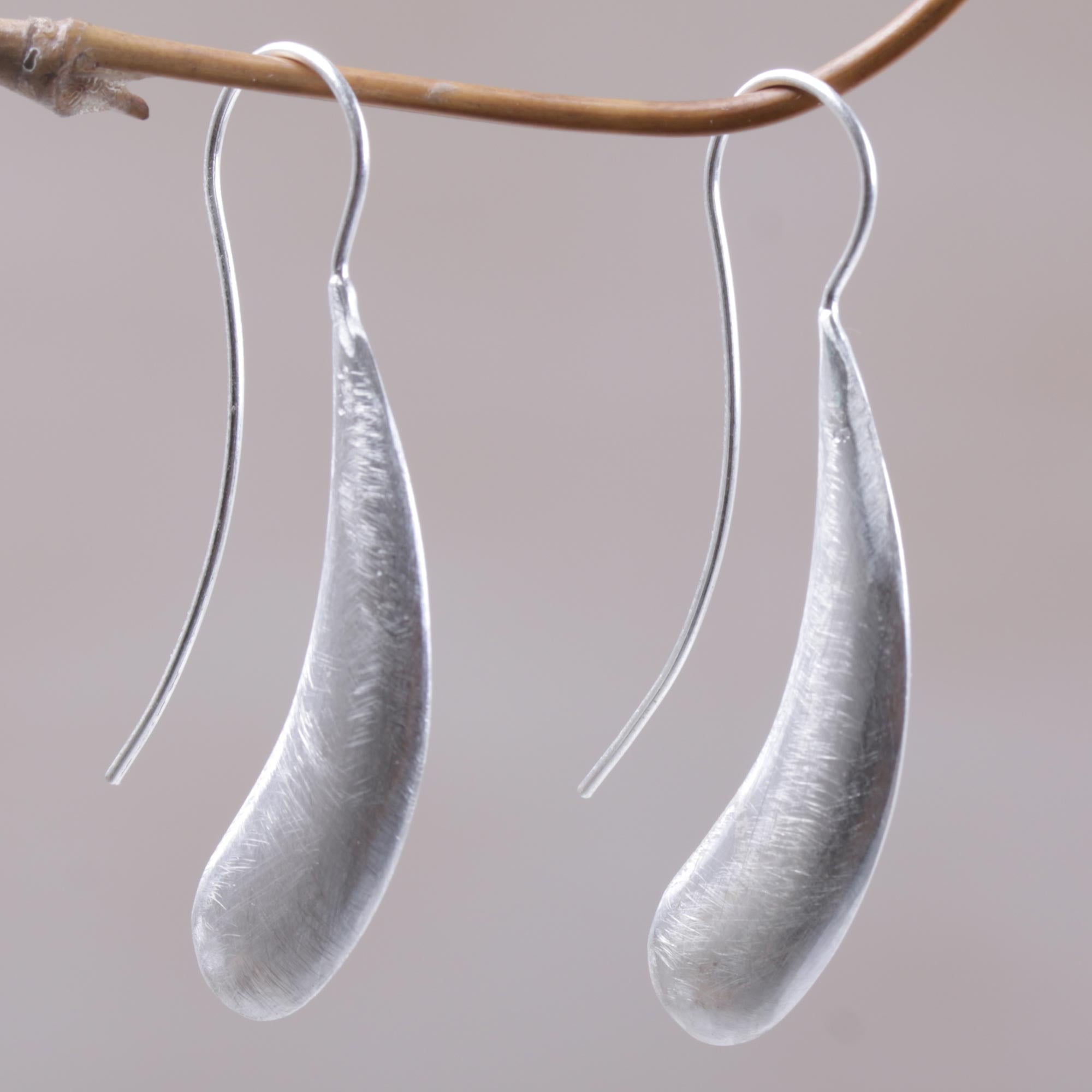 Premium Shining Boomerang Sterling Silver Earrings – Handcrafted in Bali