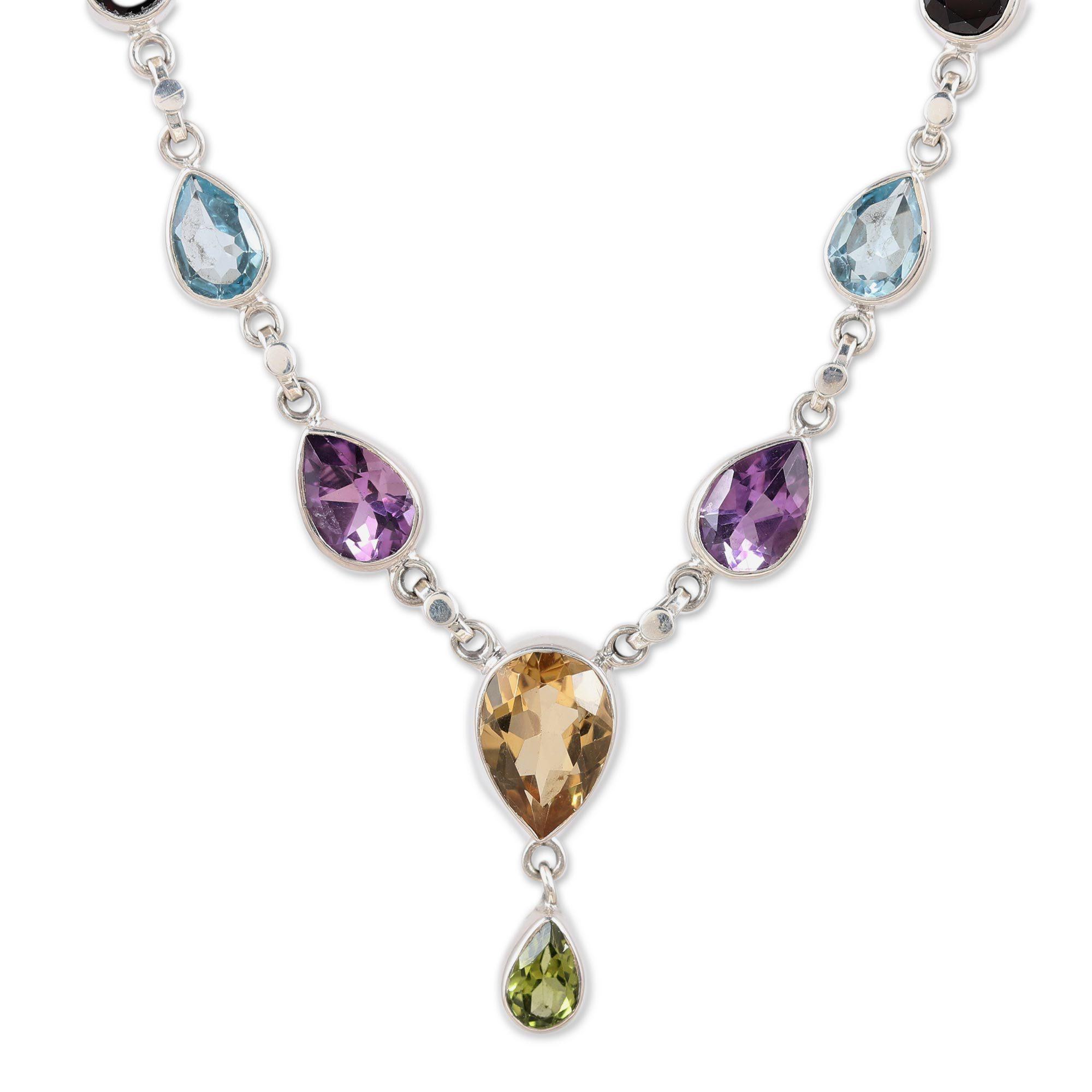 Ultimate Rainbow Bliss Multi-Gem Necklace