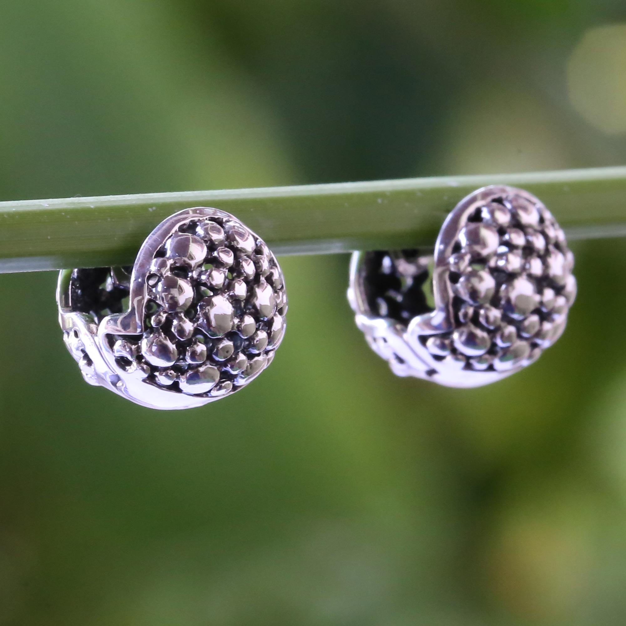 Premium 925 Silver Huggie Hoop Earrings - Handcrafted in Thailand