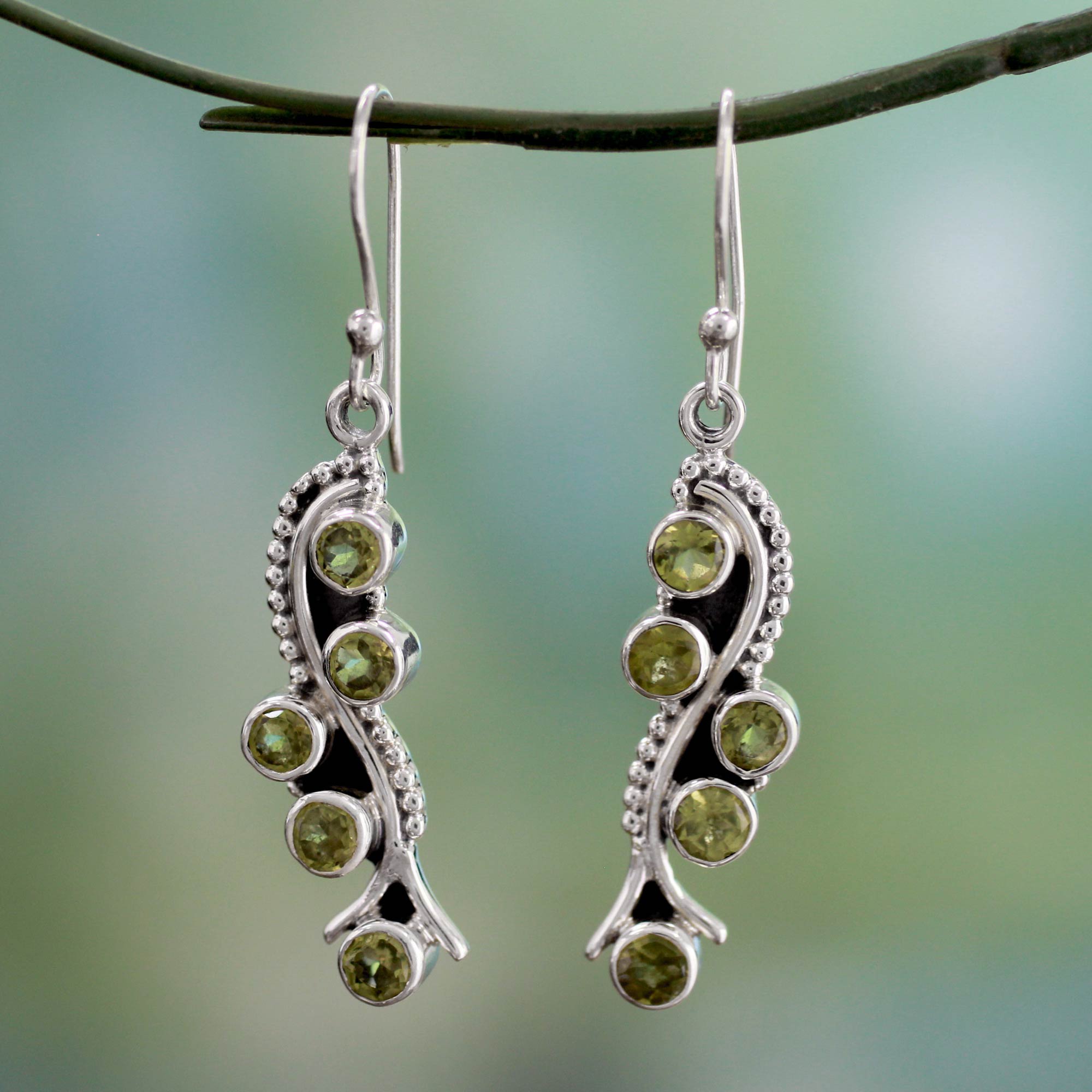 Premium Sterling Silver Peridot Earrings – 2.5 Carats Natural Glow