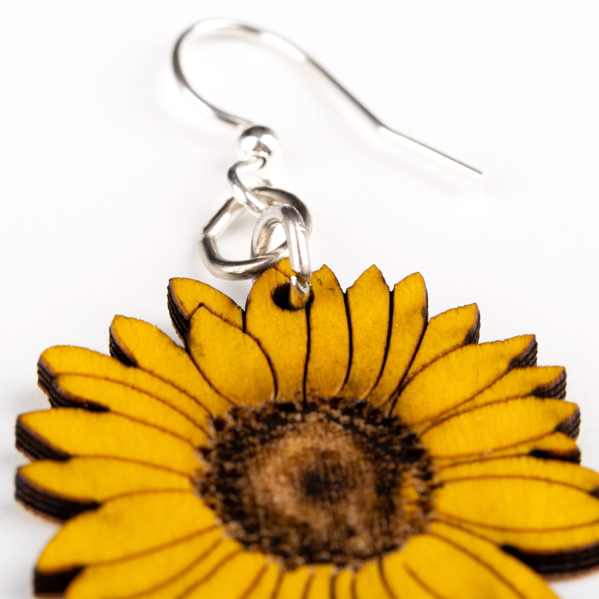 Premium Sunflower Wooden Earrings – Eco-Friendly & Essential Oil Diffuser