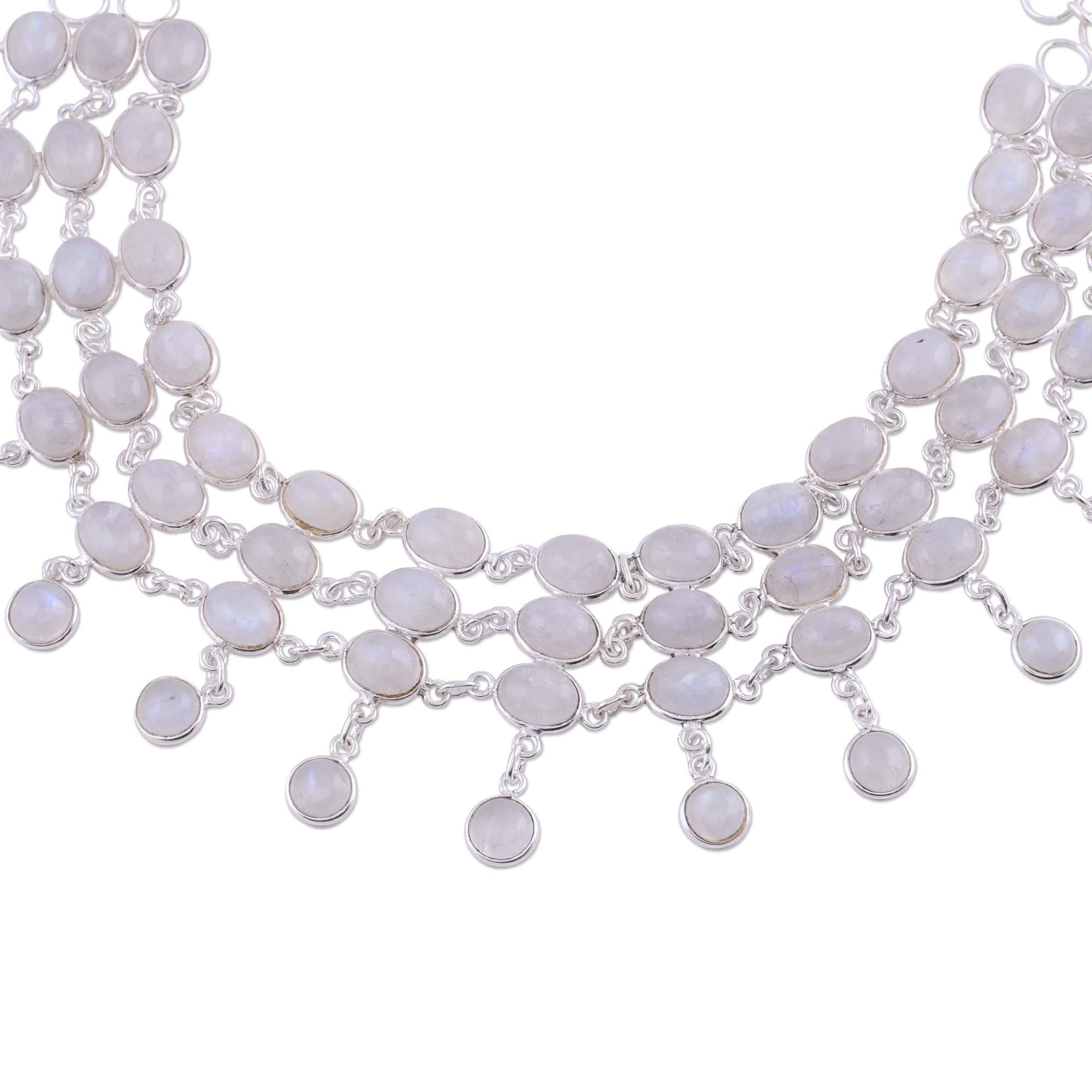 Premium Ice Moonstone Choker Necklace - Handcrafted Elegance