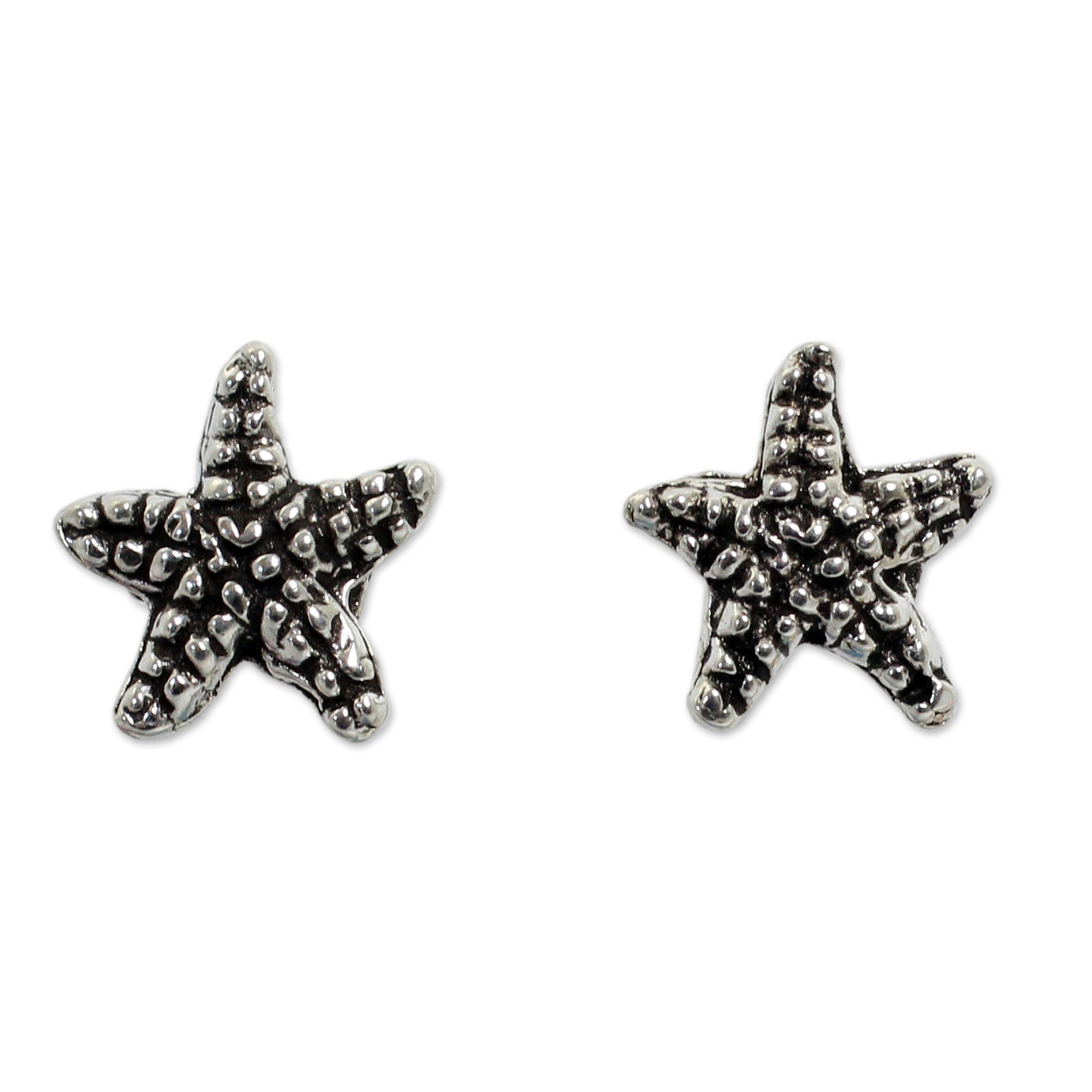 Premium Baby Starfish Sterling Silver Earrings - Handmade Ocean-Inspired Jewelry