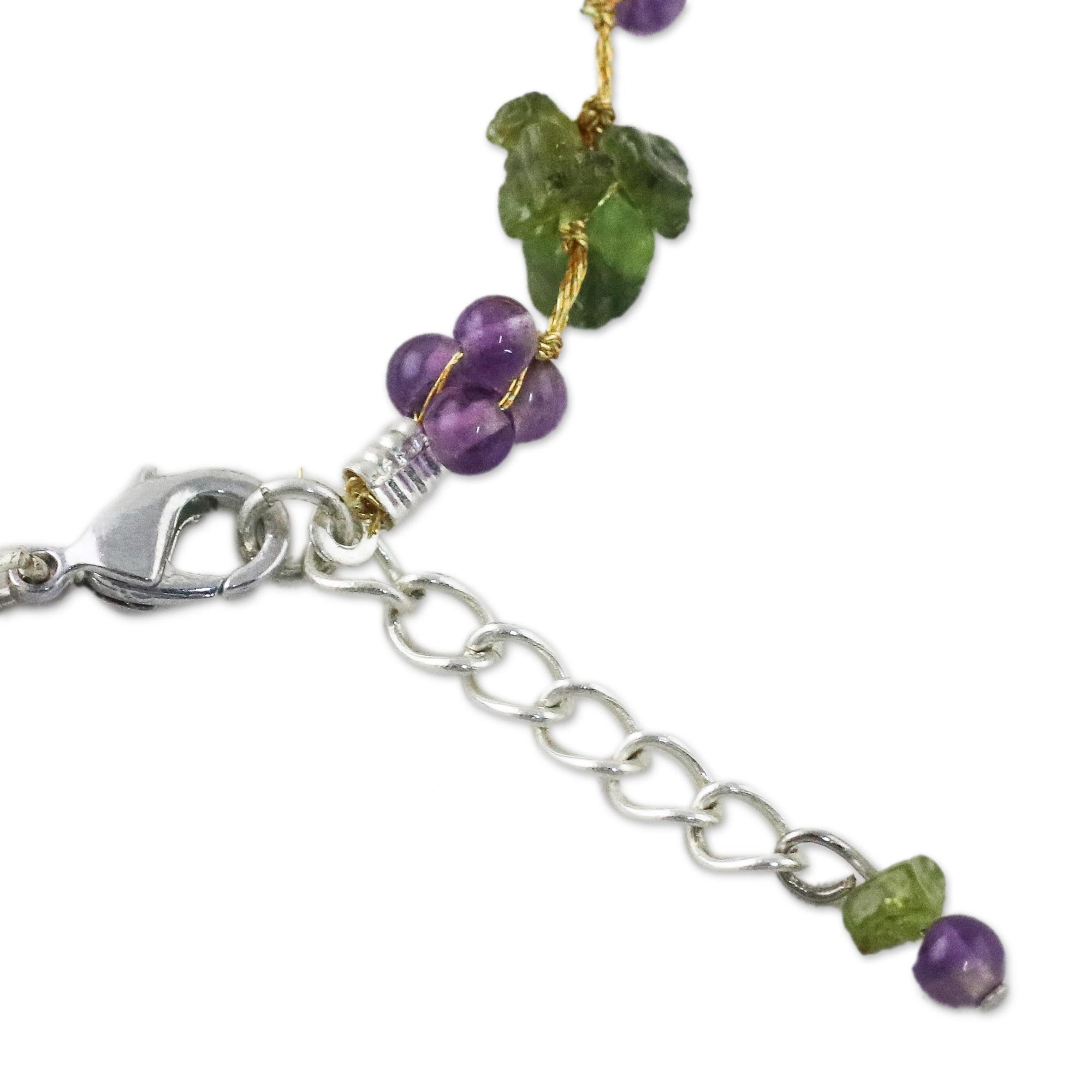 Premium Chiang Mai Muse Multi-Gem & Silver Bracelet - Handmade Elegance