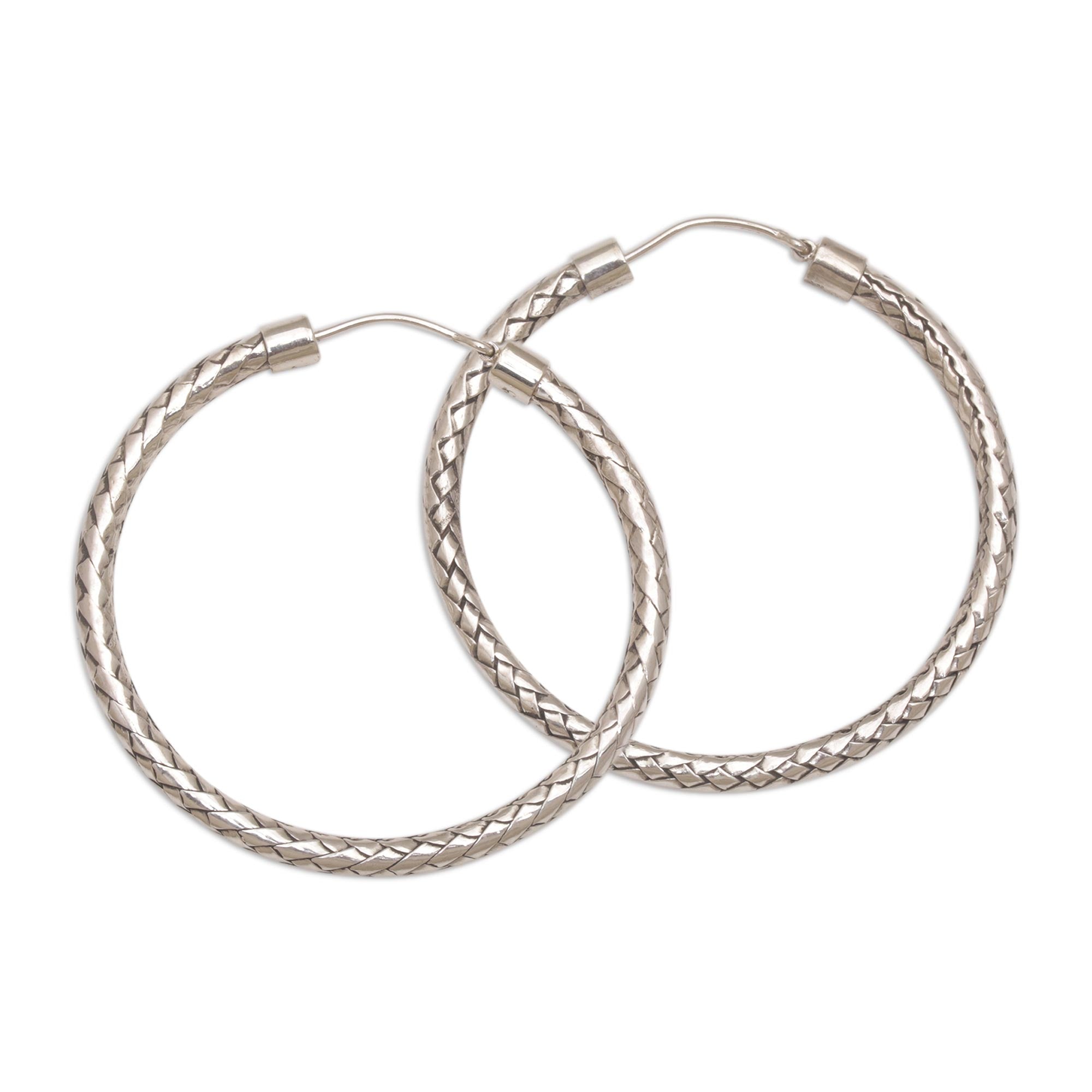 Premium Celuk Circles Silver Hoop Earrings - Everyday Elegance