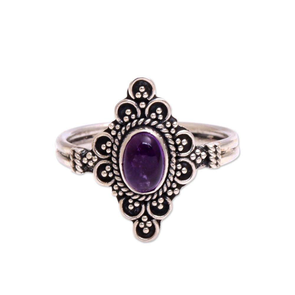 Premium Handcrafted Amethyst Cocktail Ring – Daydream Temple Collection