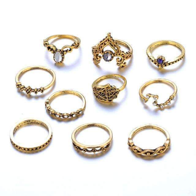 Ultimate Vintage Stackable Ring Set - Premium Collection