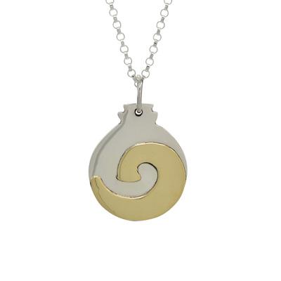 Premium Cloud Muyal Sterling & Brass Artisan Necklace