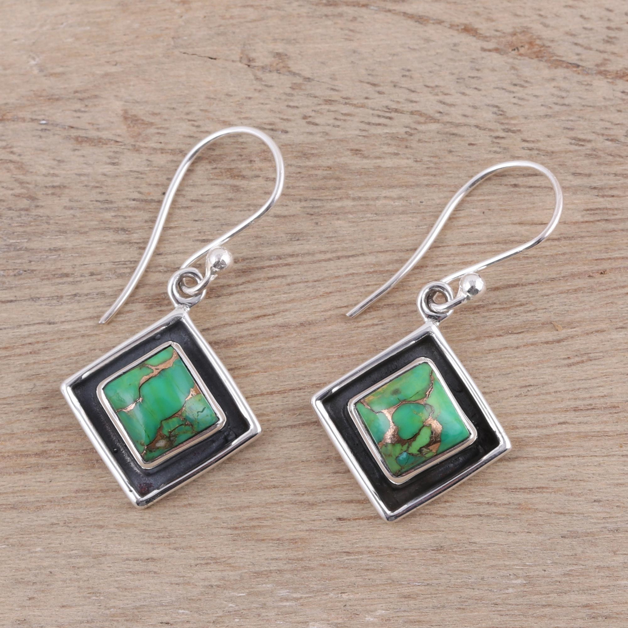 Premium Chic Kites Green Turquoise Dangle Earrings - Ultimate Elegance