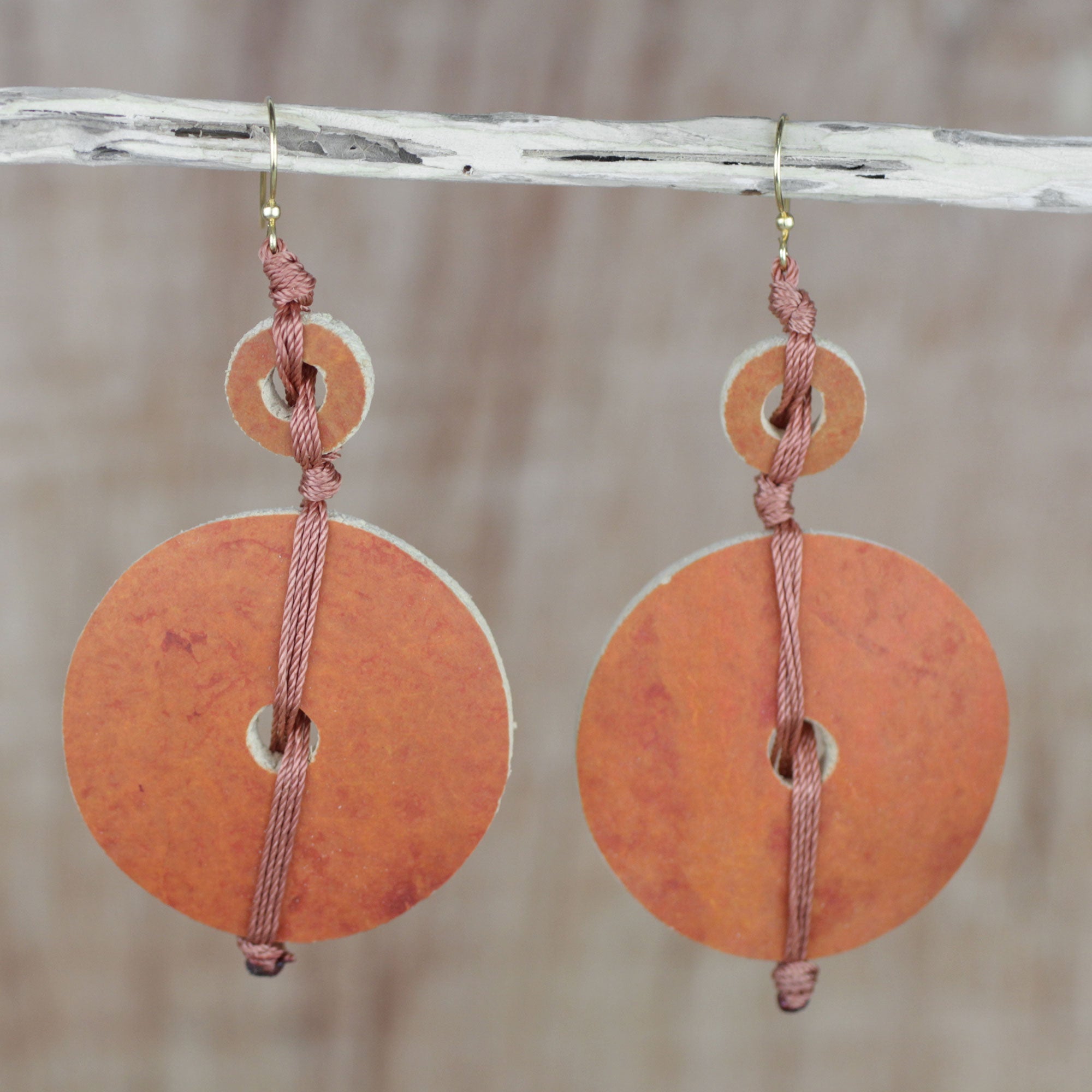 Premium Tropical Calabash Dangle Earrings - Organic Elegance