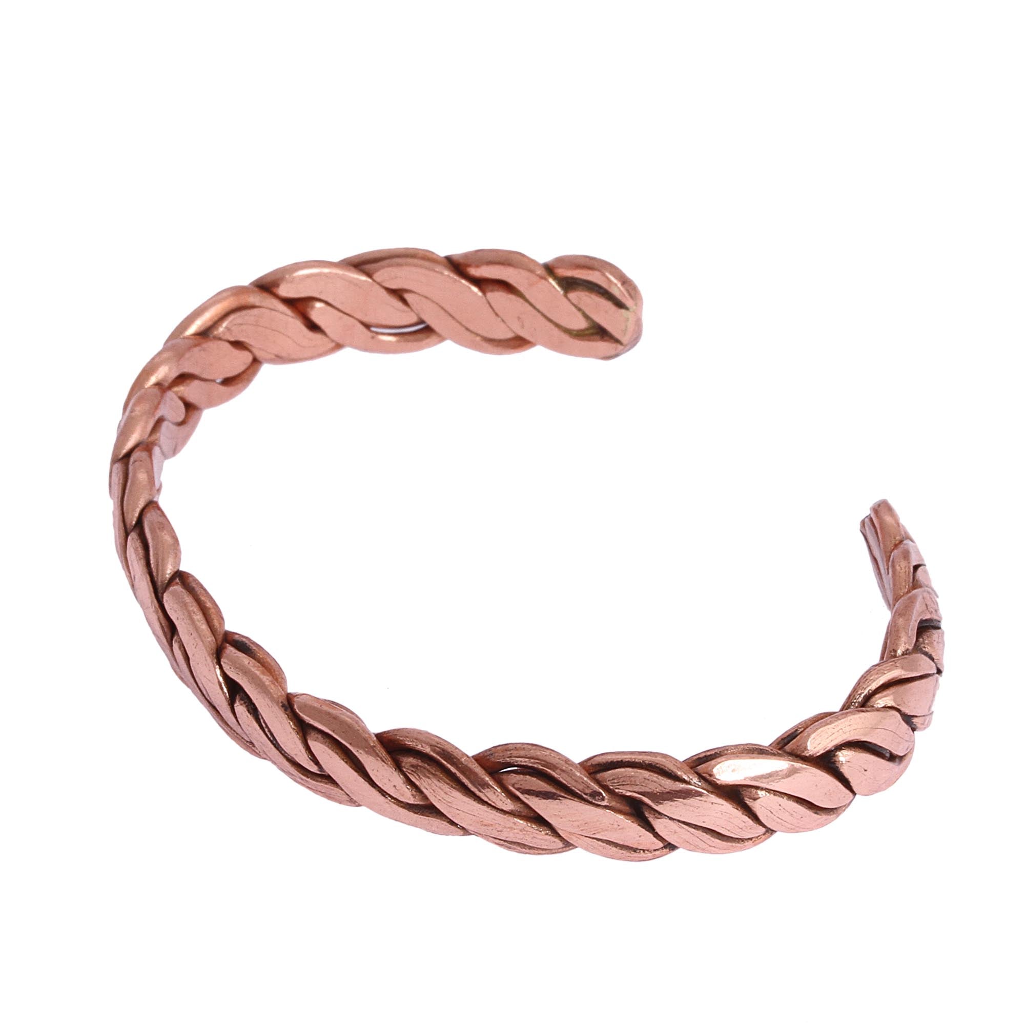 Premium Handcrafted Copper Rope Cuff Bracelet - Mexican Artisan Design