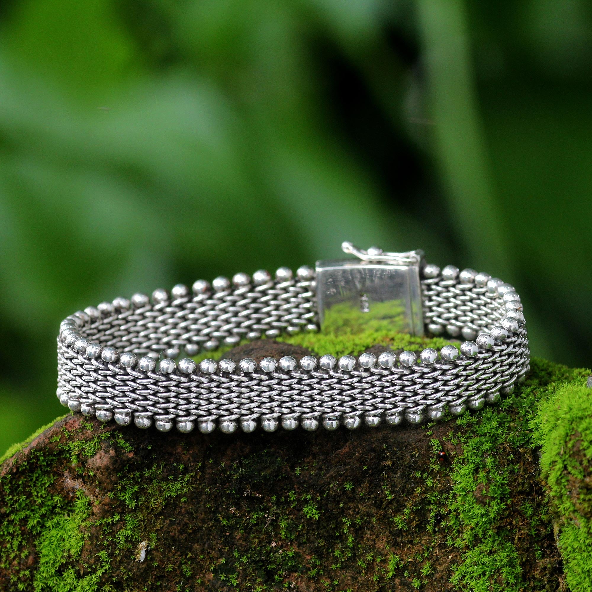 Premium Hero Men's Sterling Silver Bracelet - Handcrafted Elegance