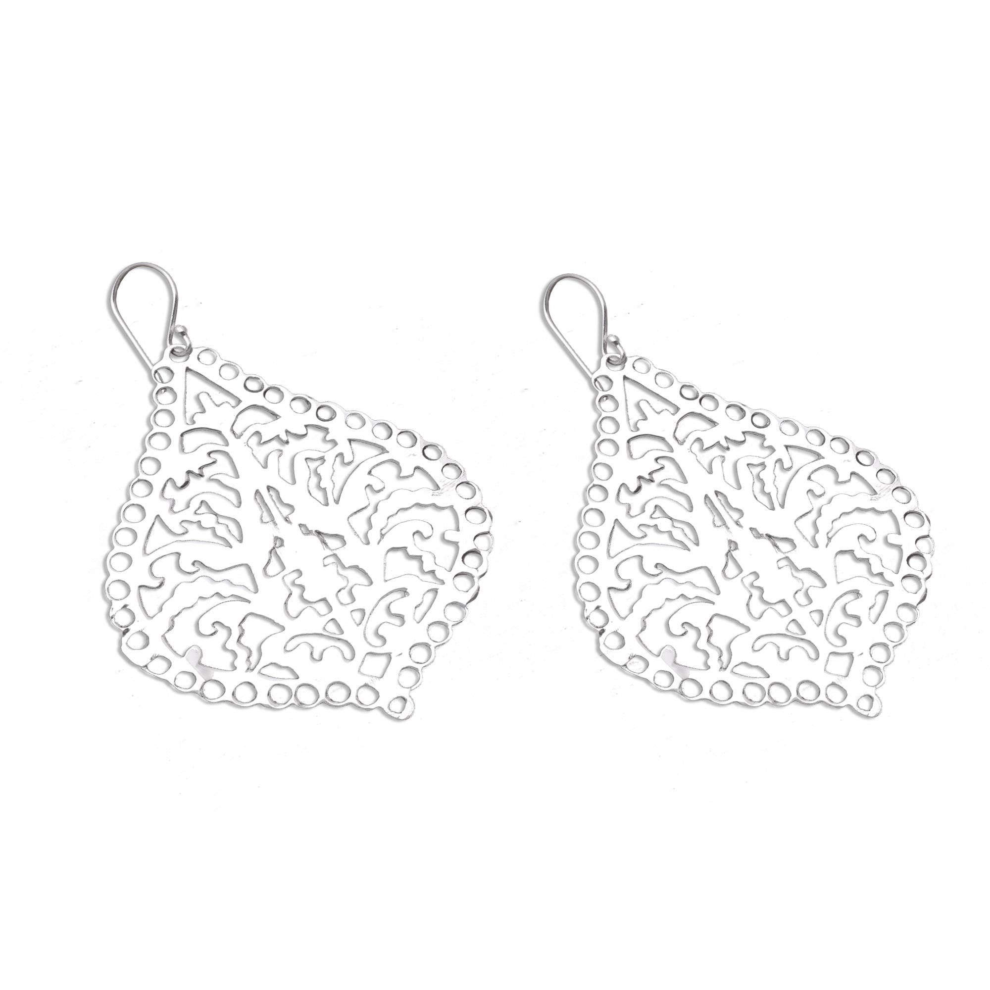 Premium Jagaraga Heritage Sterling Silver Dangle Earrings - Handcrafted in Bali