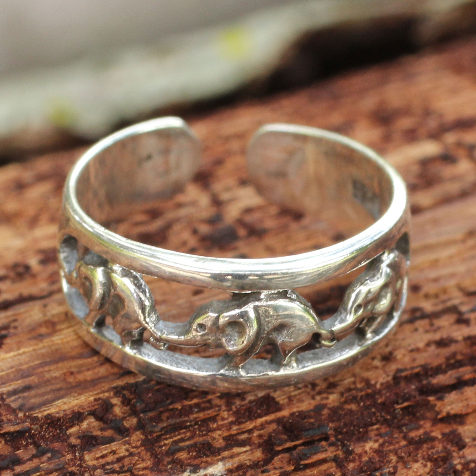 Premium Elephant Walk Toe Ring - Handmade Sterling Silver