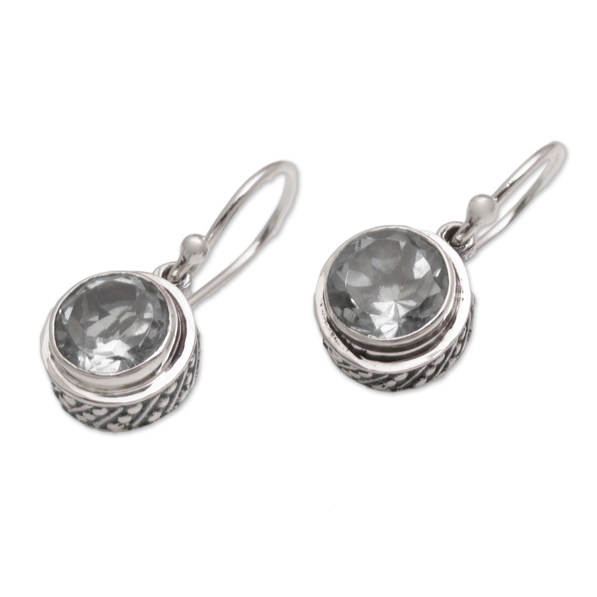 Premium Glittering Glance Prasiolite Dangle Earrings – Elegant Sterling Silver Jewelry from Bali