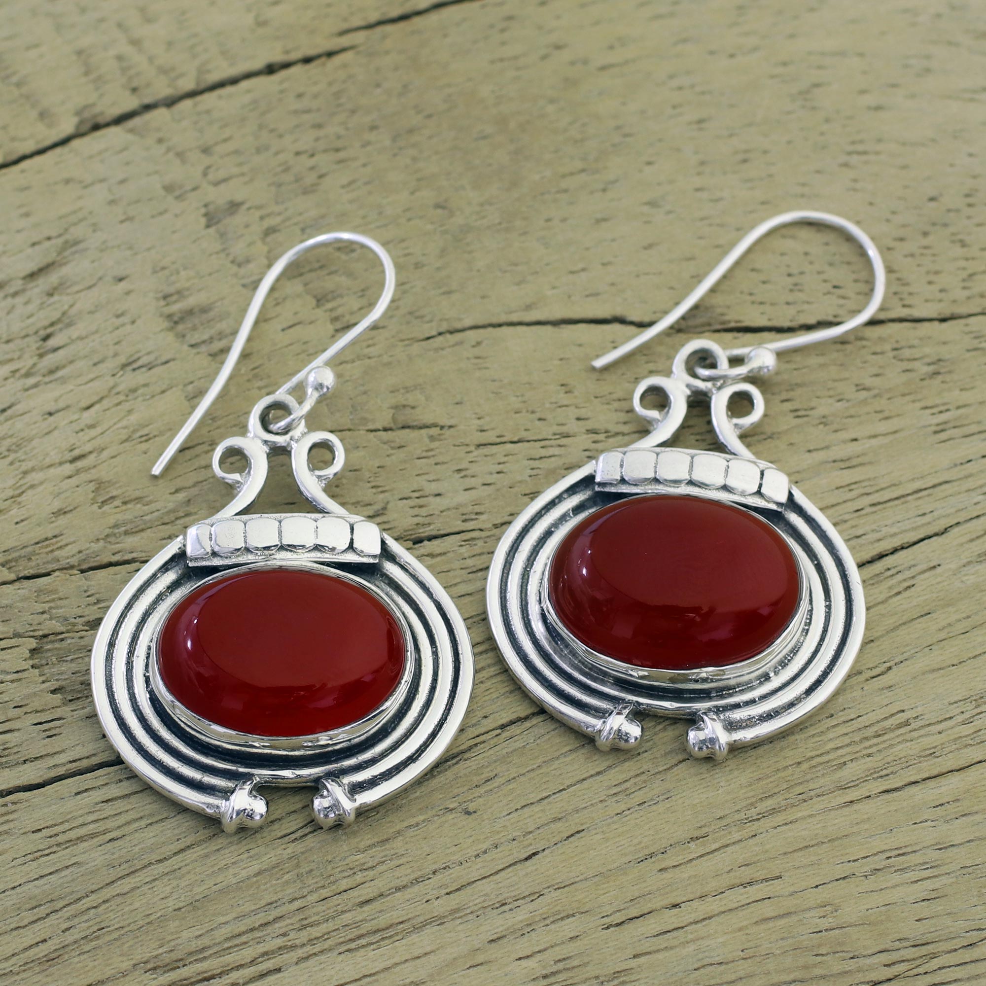 Premium Desire Carnelian Dangle Earrings - Handcrafted Elegance