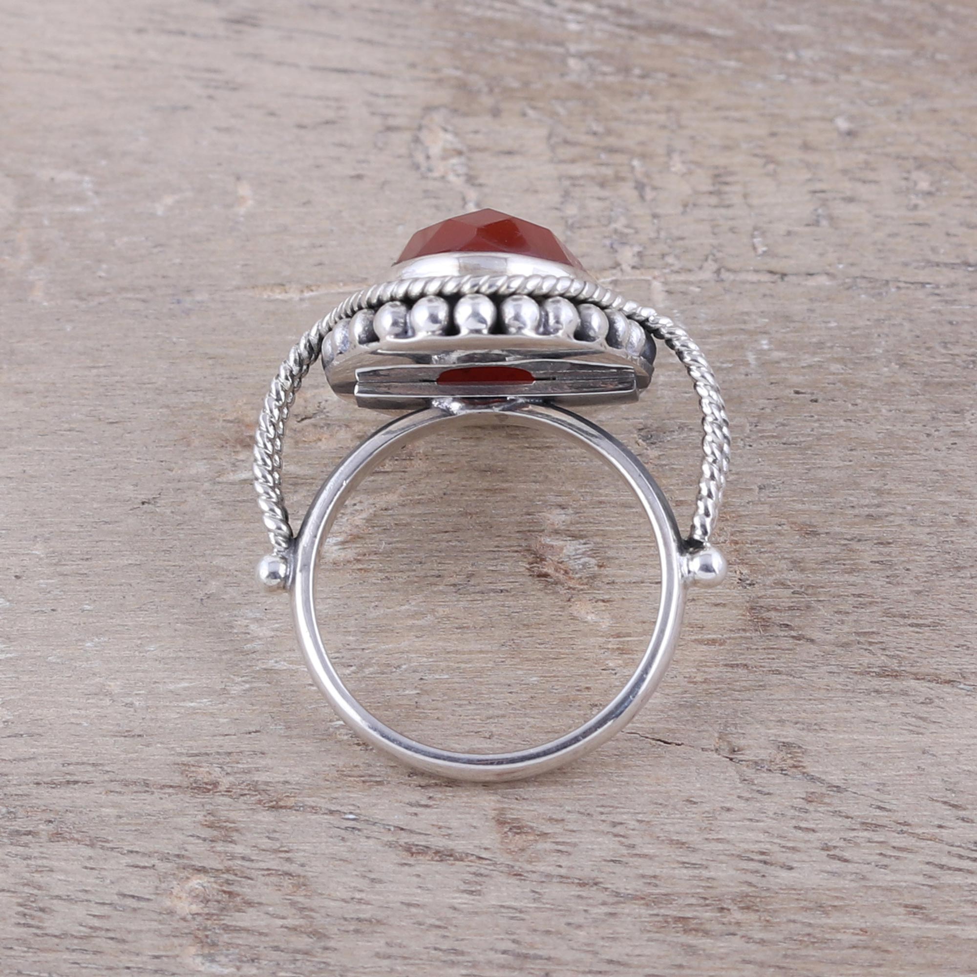 Premium Sun Afire Carnelian Ring – Handcrafted Sterling Silver Jewelry with Energy-Boosting Gemstone