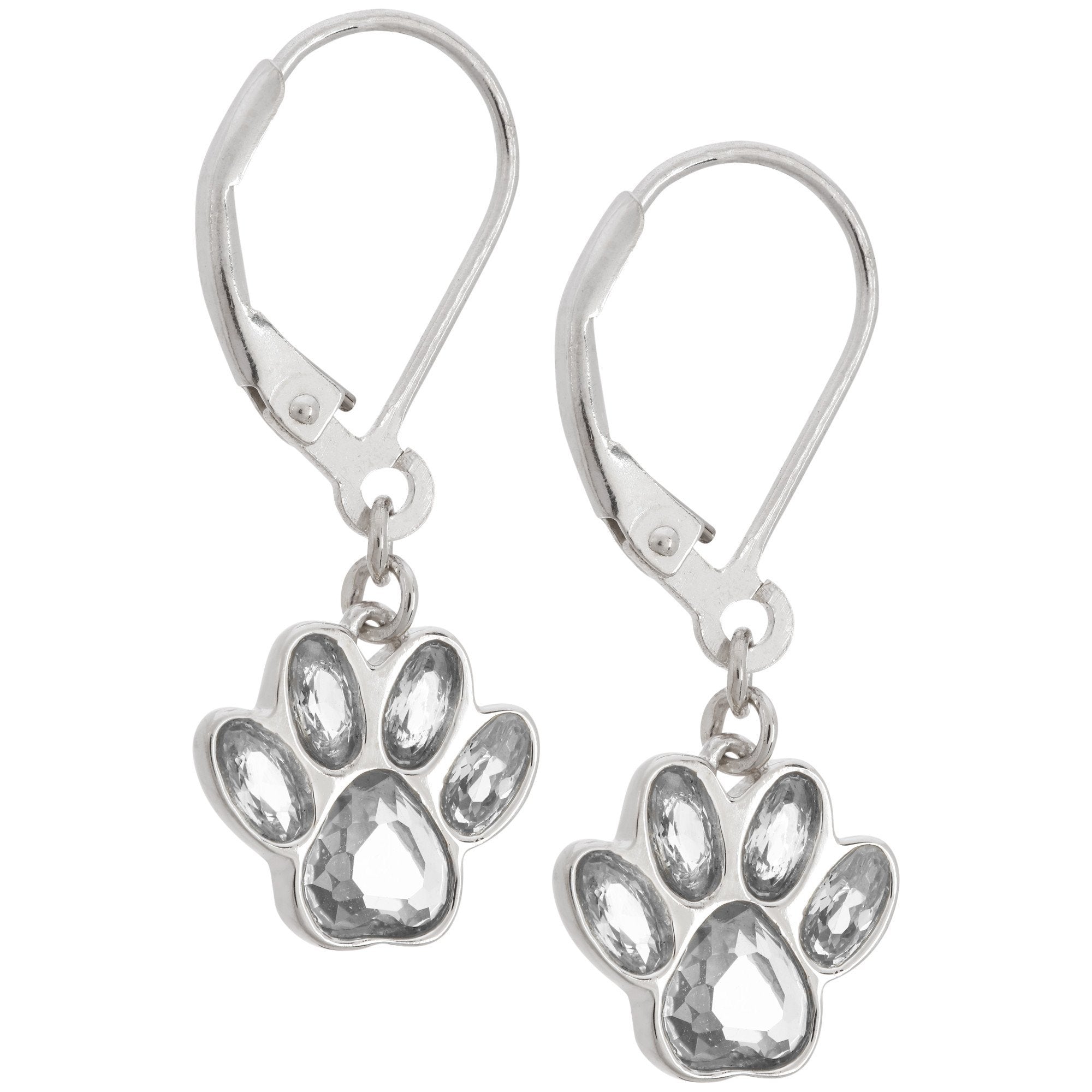 Premium Paw Print Birthstone Dangling Earrings | Fair Trade & Handmade