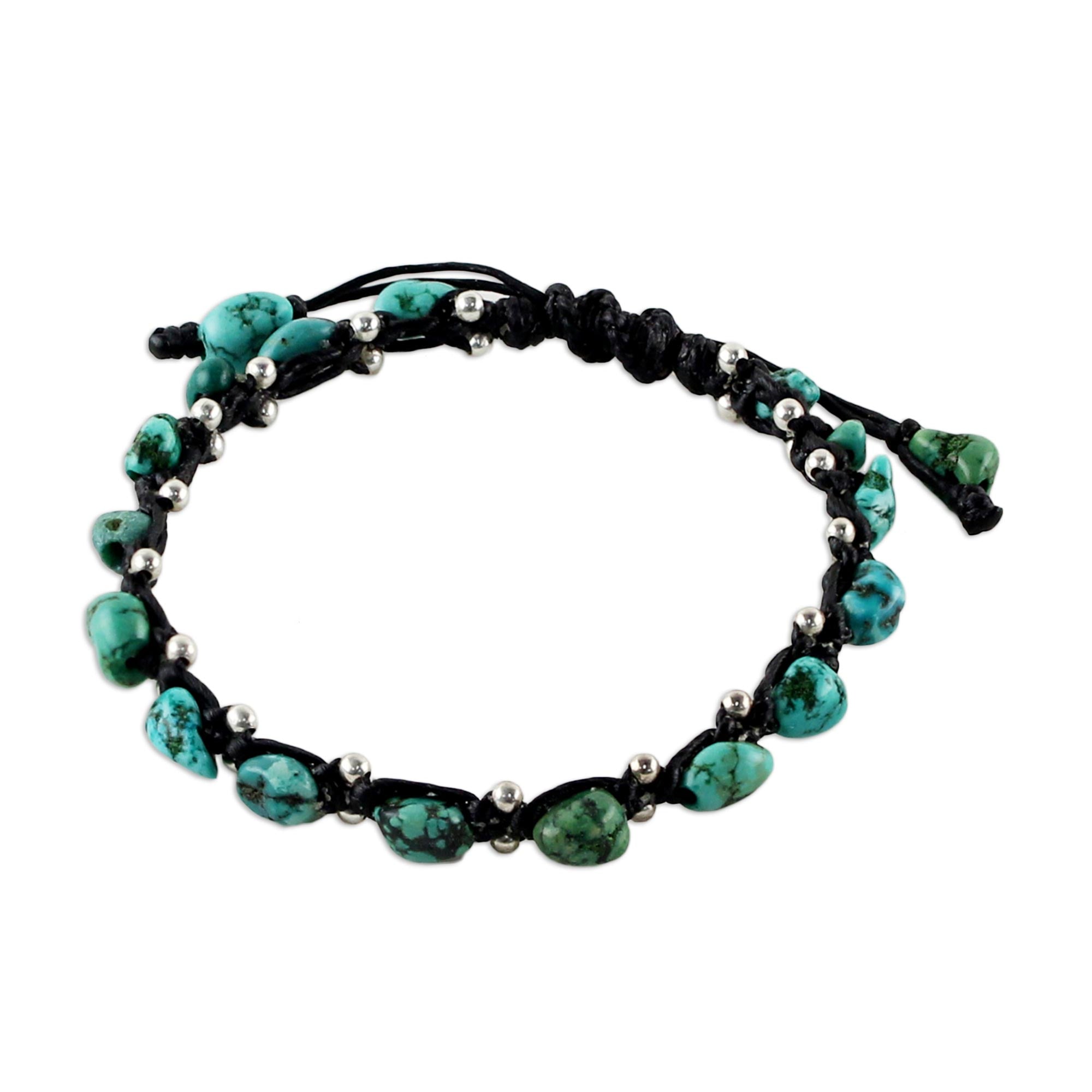 Premium Turquoise Bohemian Bracelet - Adjustable 925 Silver Jewelry