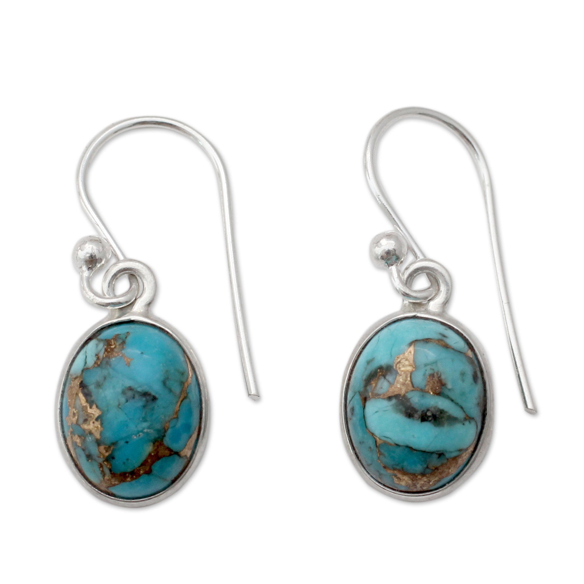 Premium Sky Harmony Turquoise Dangle Earrings