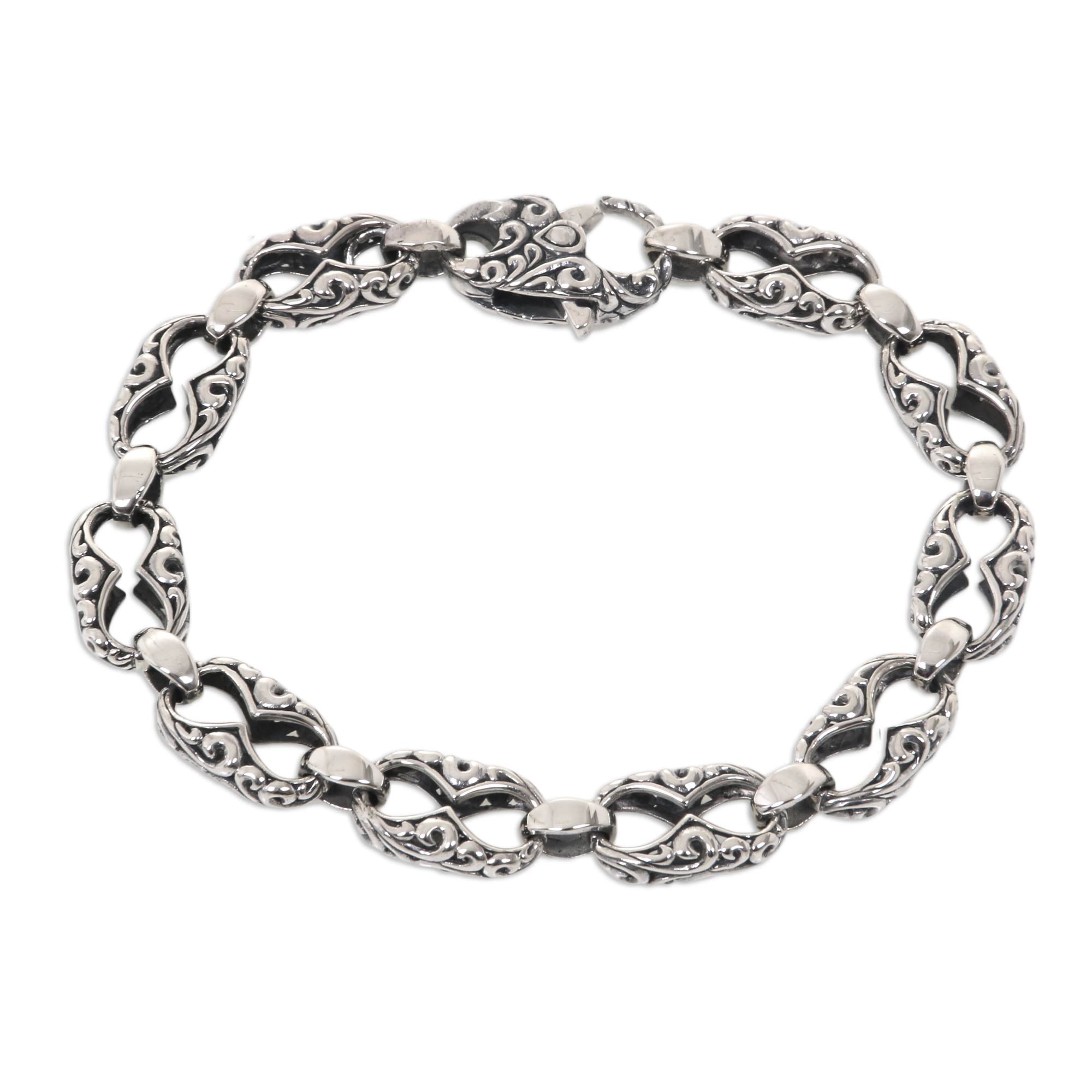 Premium Balinese Fern Sterling Silver Bracelet by Kadek Hendra