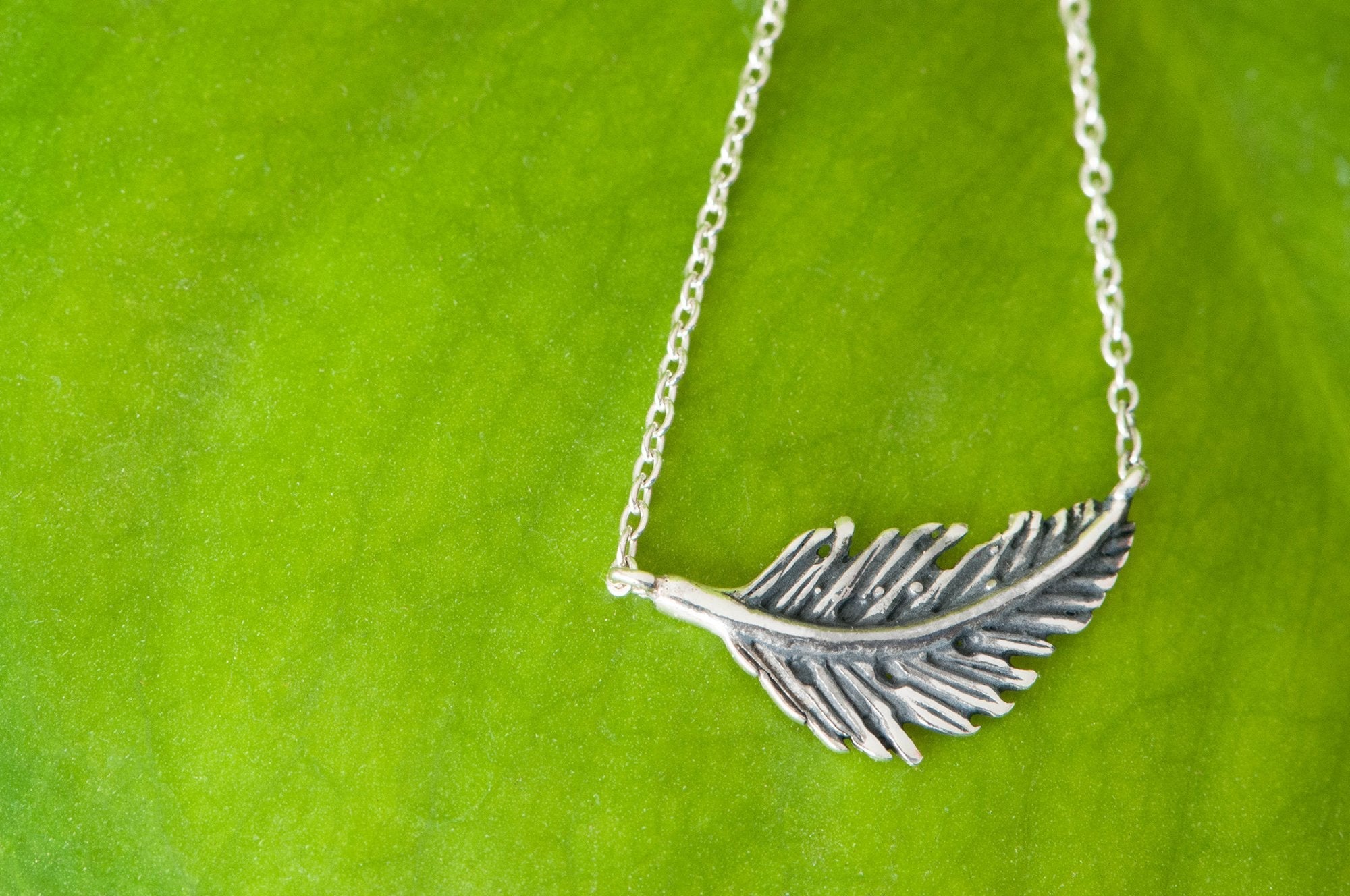 Premium Lucky Feather Pendant Necklace