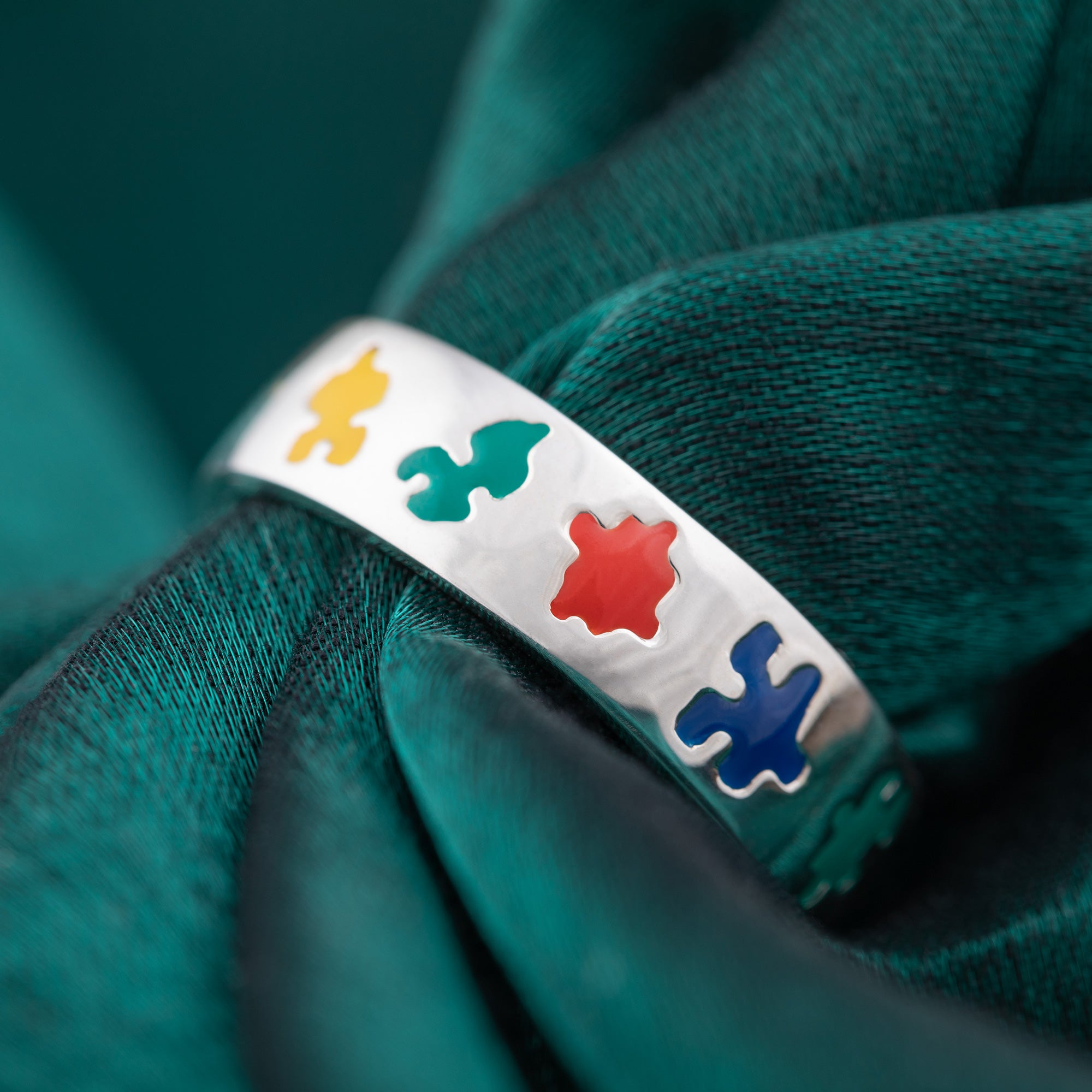 Premium Autism Awareness Sterling Silver Puzzle Ring