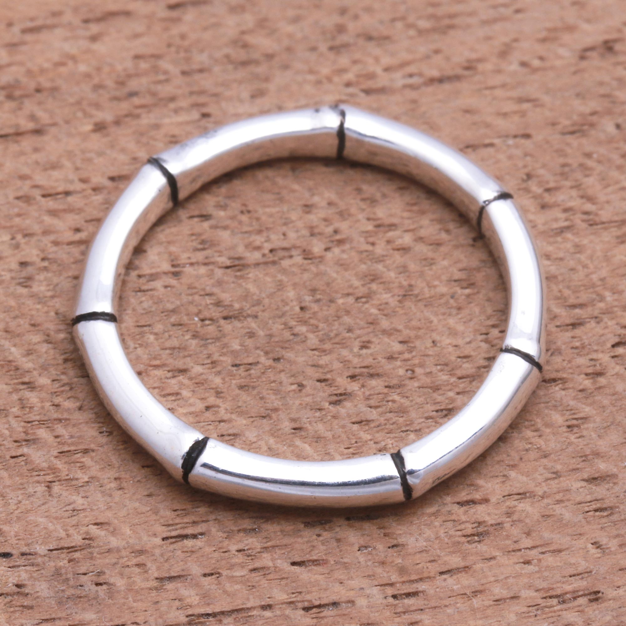 Premium Bamboo Regeneration Sterling Silver Ring – Handcrafted Nature-Inspired Jewelry