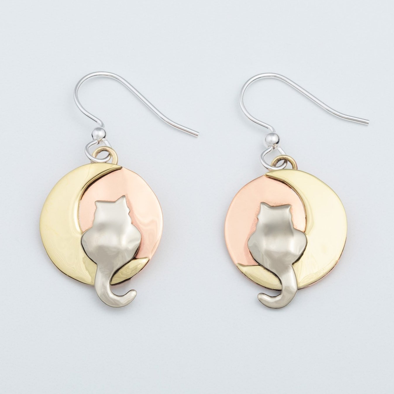 Premium Moonlight Cat Earrings - Handmade Fair Trade Jewelry