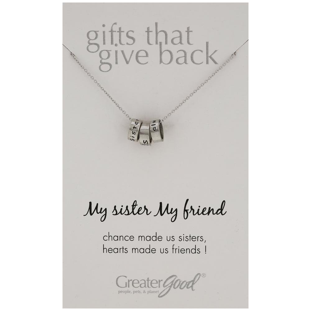 Premium Sisters & Friends Forever Necklace - Pewter