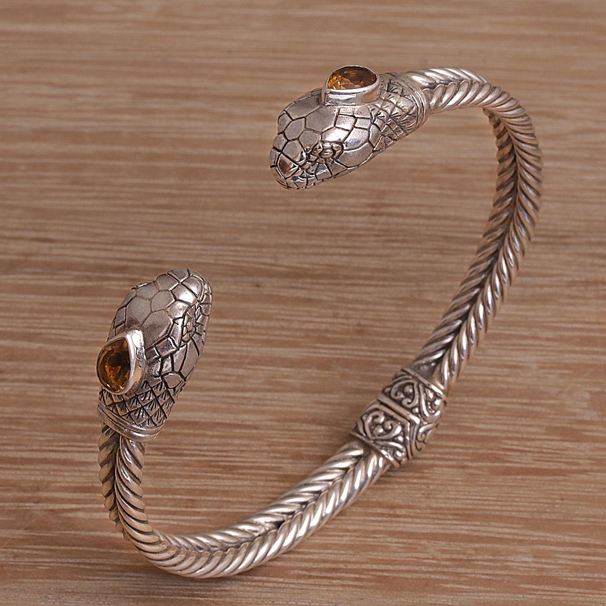 Premium Serpent Cuff Bracelet - Handcrafted Sterling Silver