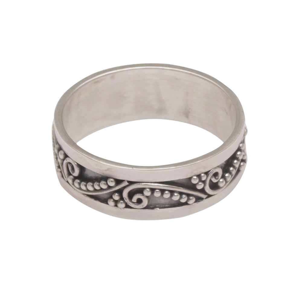 Premium Sterling Silver Punctuation Marks Ring - Handcrafted in Bali