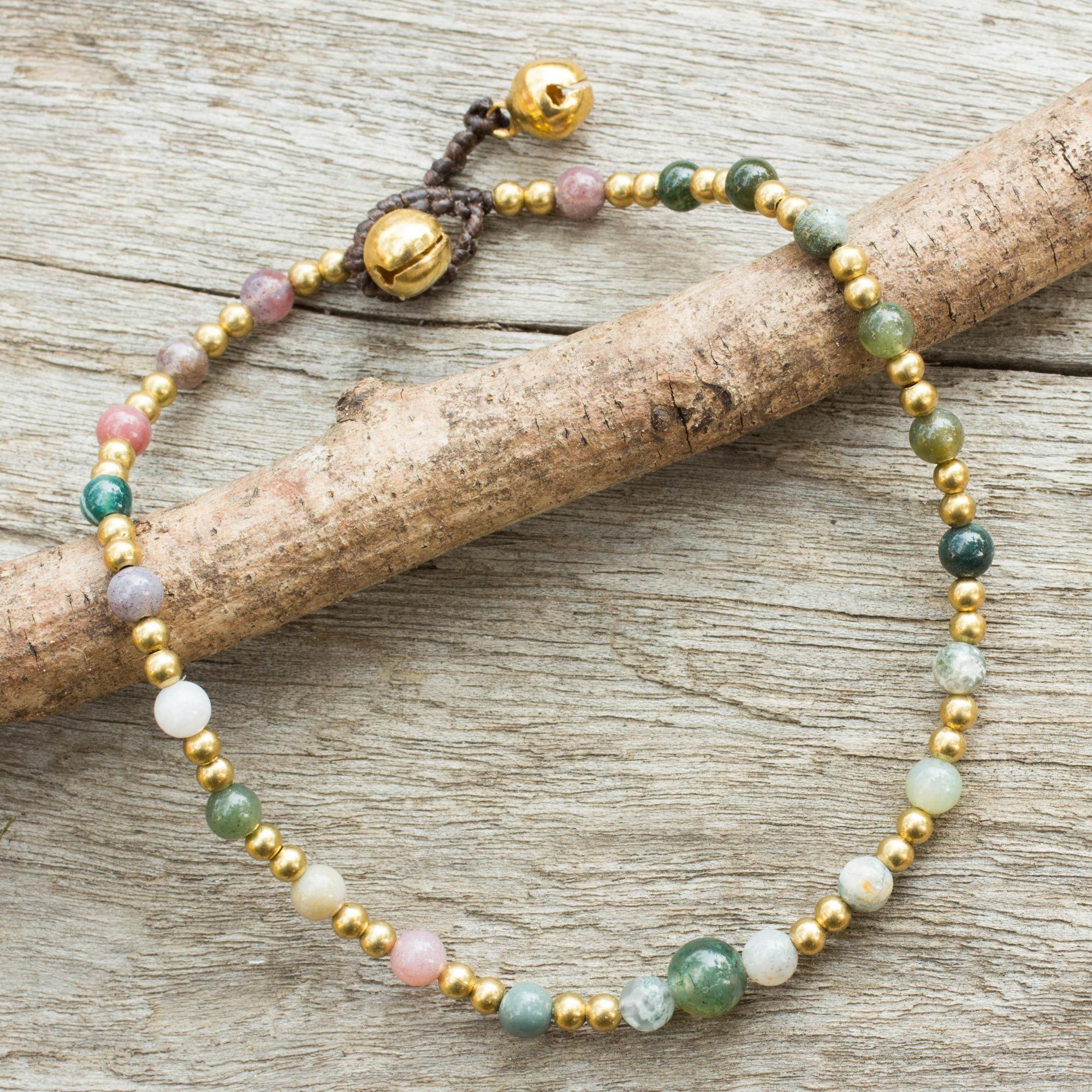 Premium Agate & Bells Anklet - Handcrafted Fair Trade Jewelry