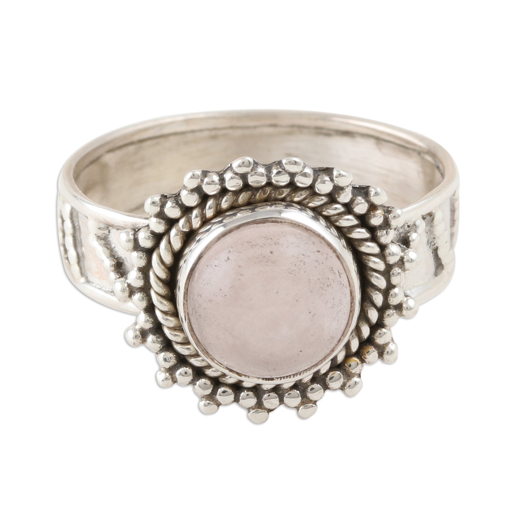 Premium Inner Love Rose Quartz Sterling Silver Ring – Ultimate Harmony & Unconditional Love