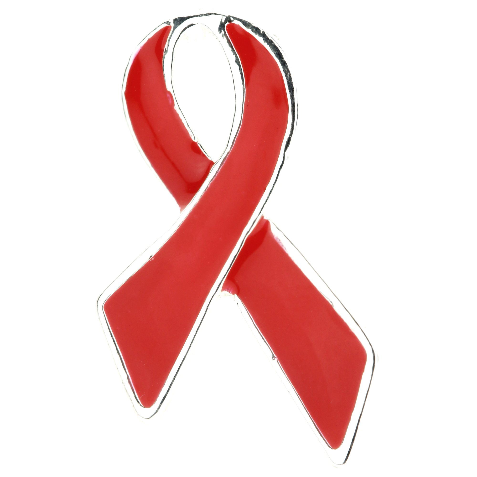 Premium Red Ribbon Lapel Pin - Symbol of Support & Awareness