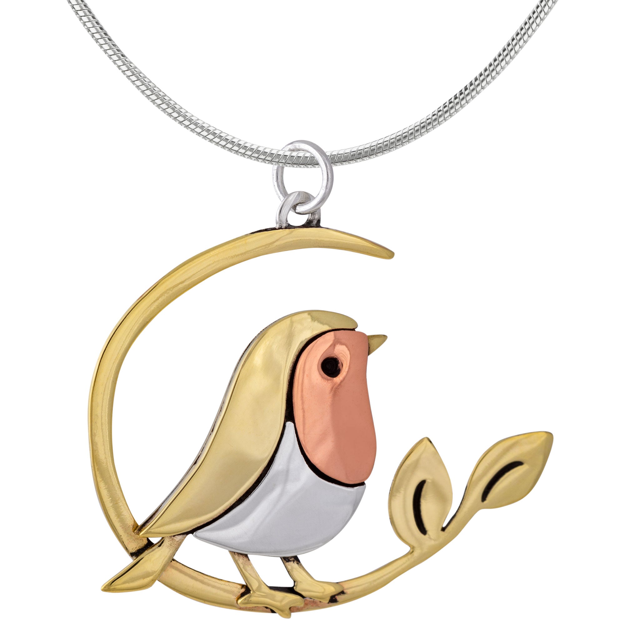 Premium Standing Bird Sterling Silver Necklace