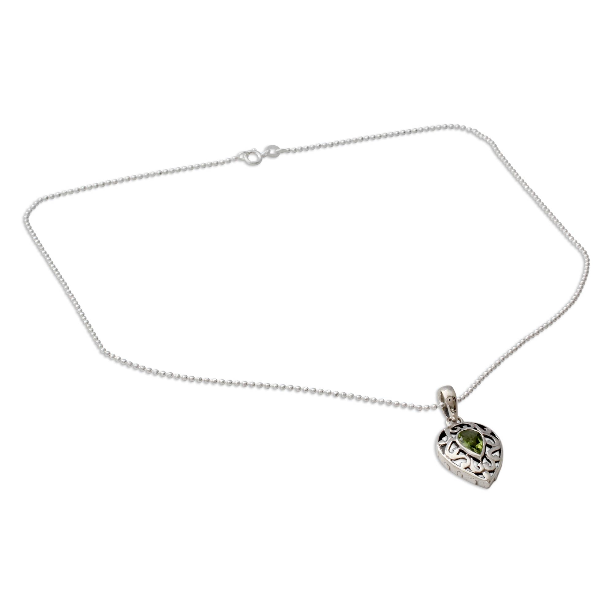 Premium Sterling Silver Peridot Birthstone Necklace – Lime Lace Jewelry