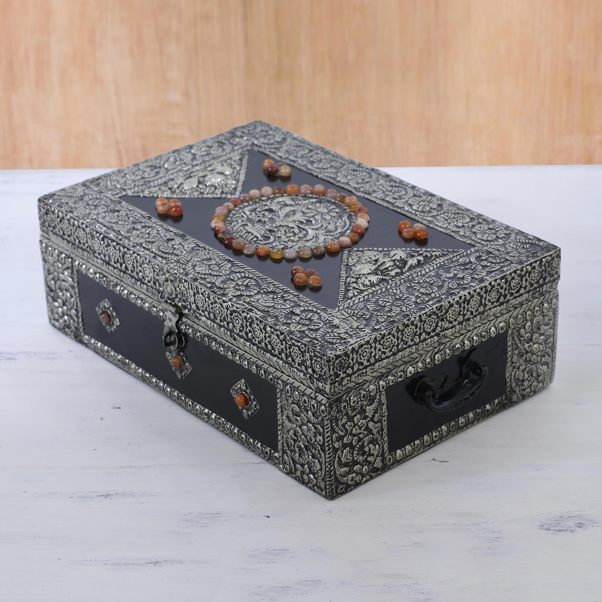 Premium Charisma Brass Jewelry Box - Handcrafted Luxury