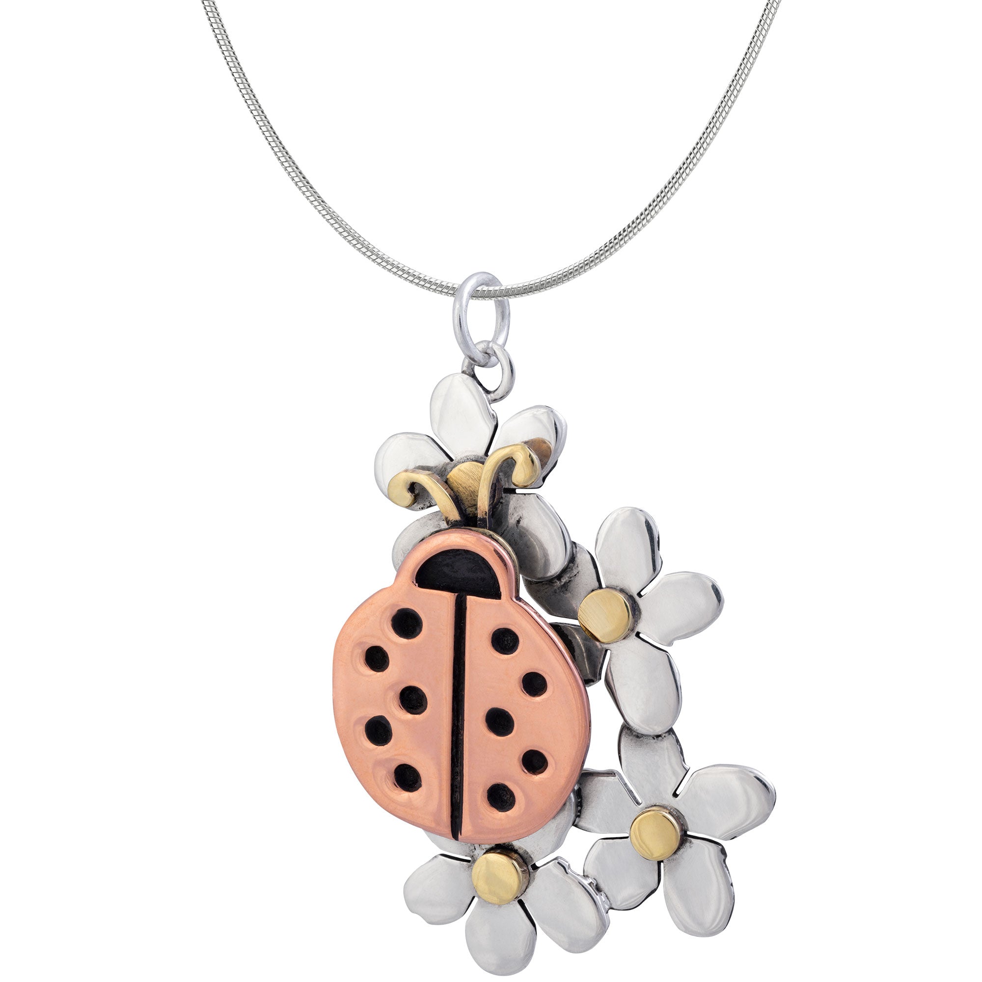 Premium Lucky Ladybug Sterling Silver Necklace