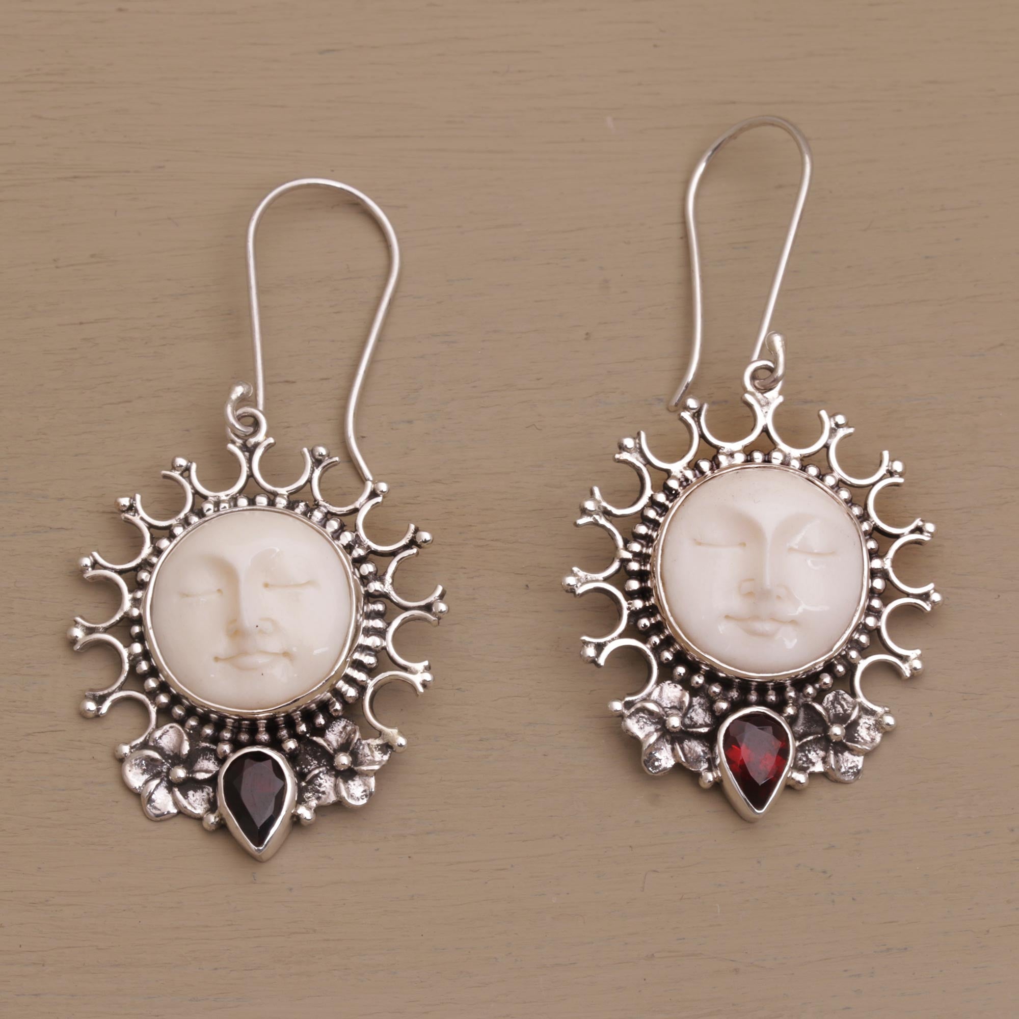 Premium Sunny Soul Garnet & Sterling Silver Drop Earrings