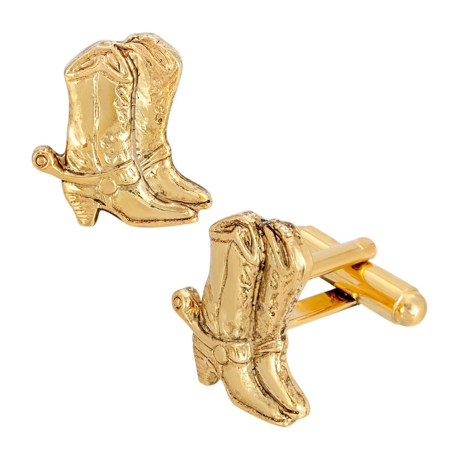 Premium 1928 Jewelry® 14K Gold Dipped Cowboy Boot Cufflinks - Ultimate Style Upgrade